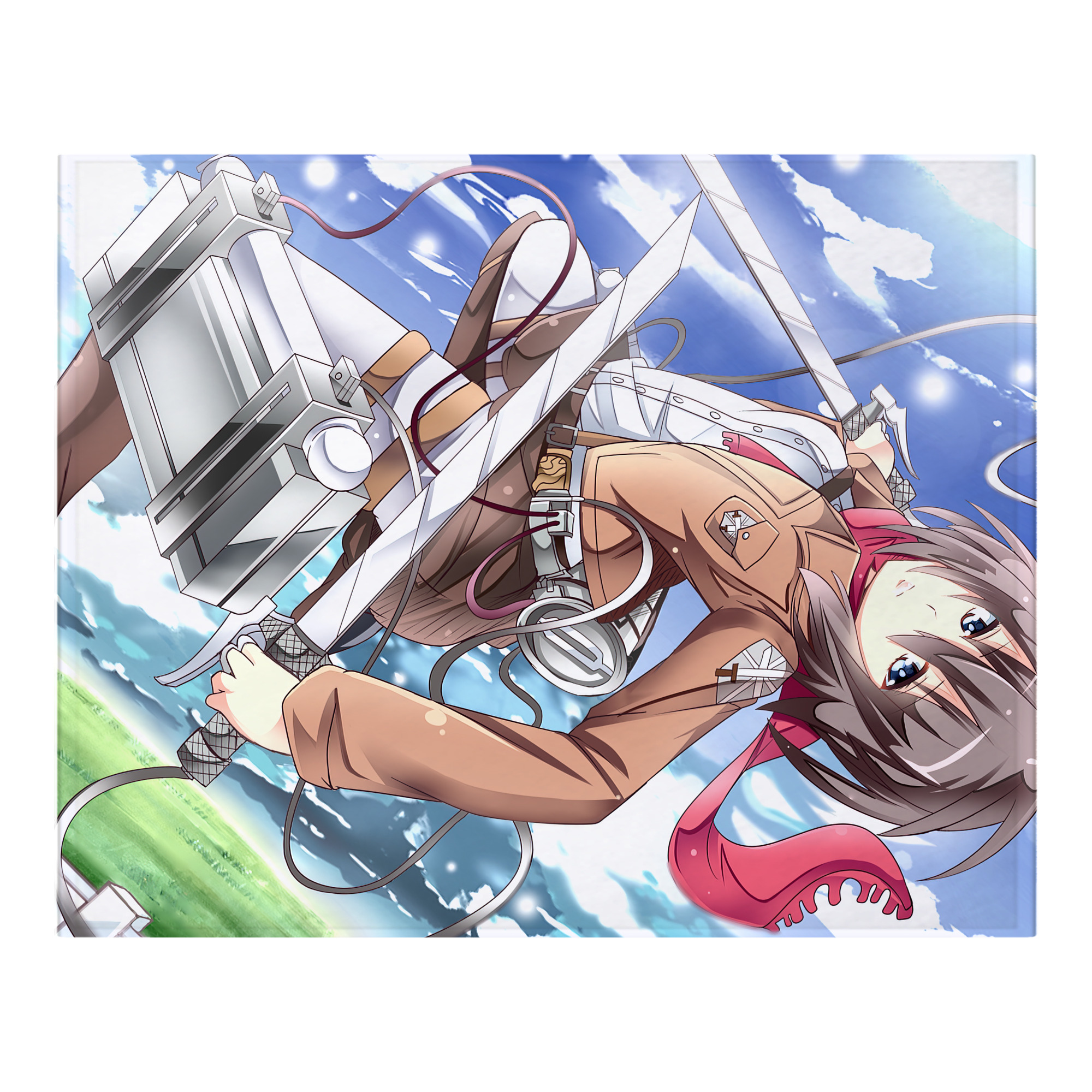 （画像用） 進撃の巨人 Attack on Titan フランネルブランケット・多サイズ対応（横型）