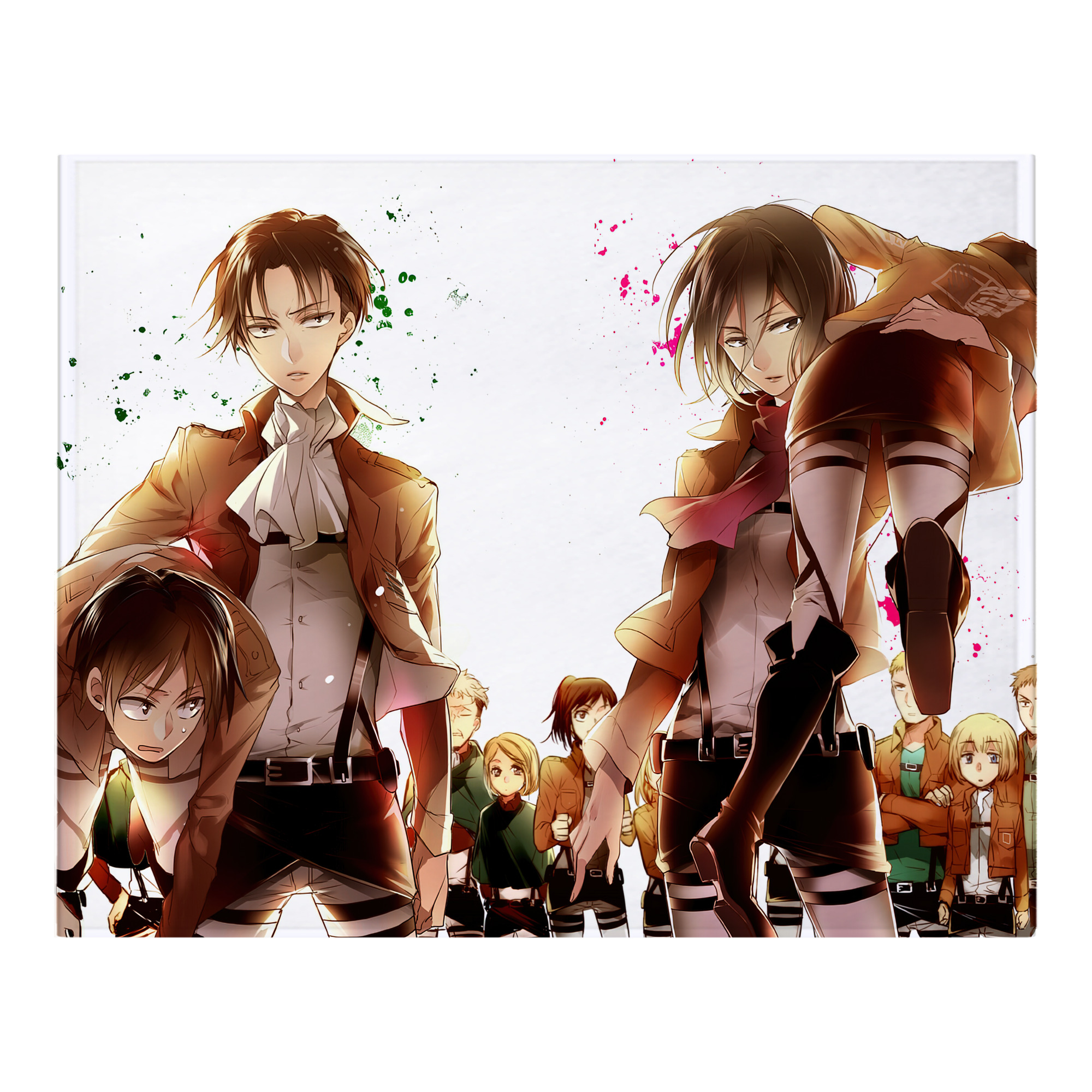 （画像用） 進撃の巨人 Attack on Titan フランネルブランケット・多サイズ対応（横型）