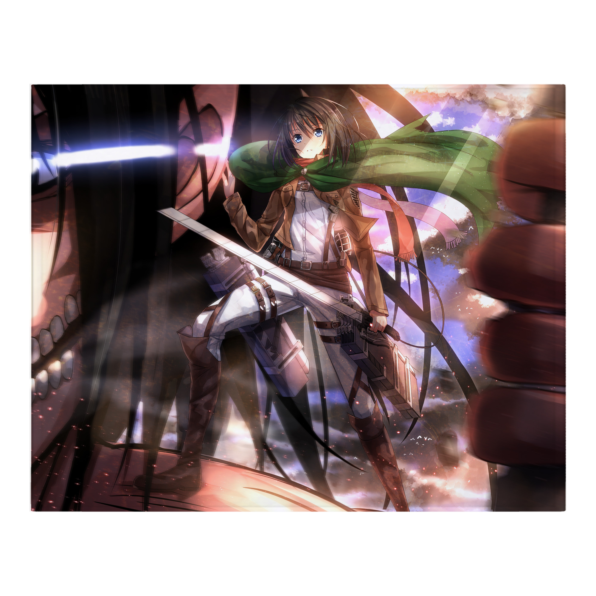 （画像用） 進撃の巨人 Attack on Titan フランネルブランケット・多サイズ対応（横型）