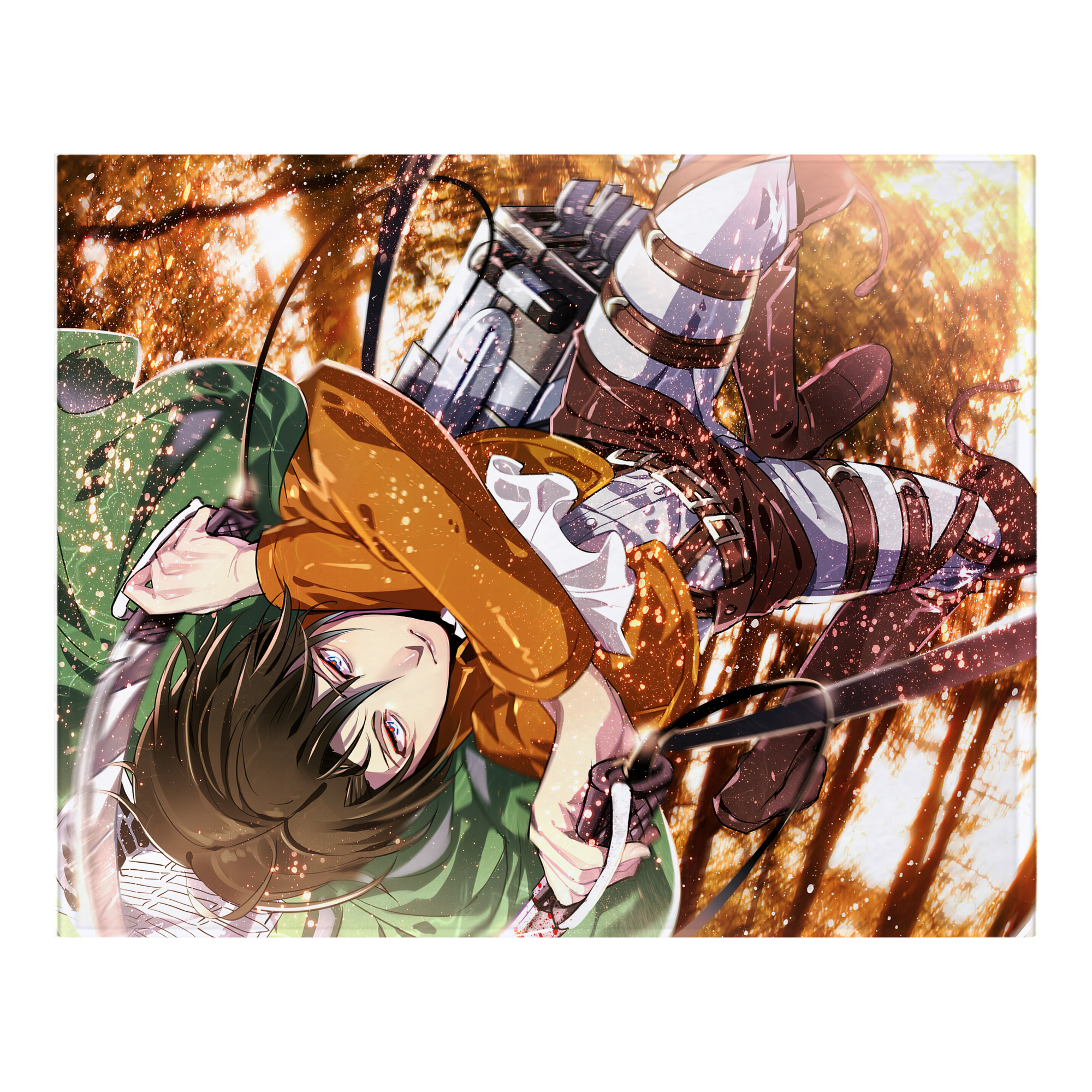 （画像用） 進撃の巨人 Attack on Titan フランネルブランケット・多サイズ対応（横型）