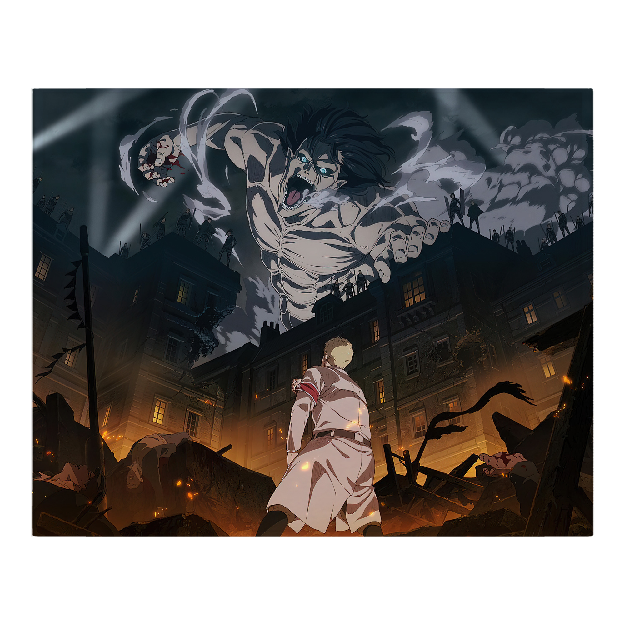 （画像用） 進撃の巨人 Attack on Titan フランネルブランケット・多サイズ対応（横型）