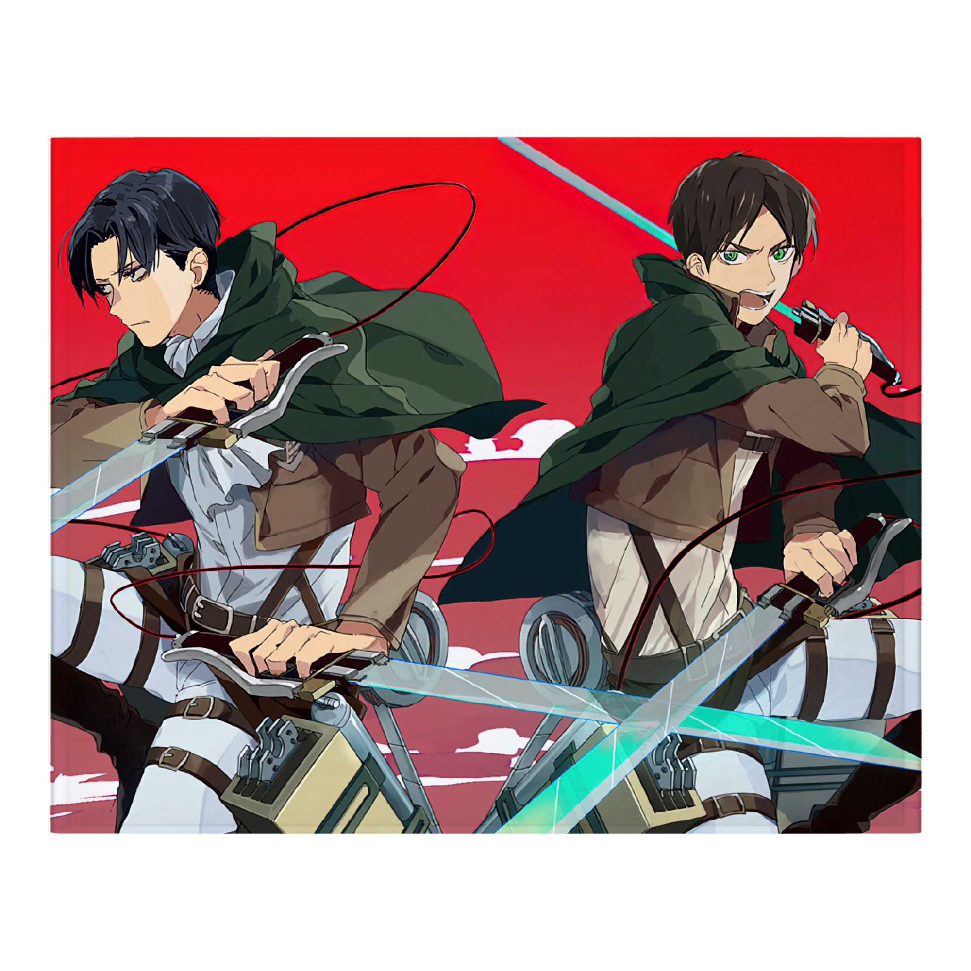（画像用） 進撃の巨人 Attack on Titan フランネルブランケット・多サイズ対応（横型）