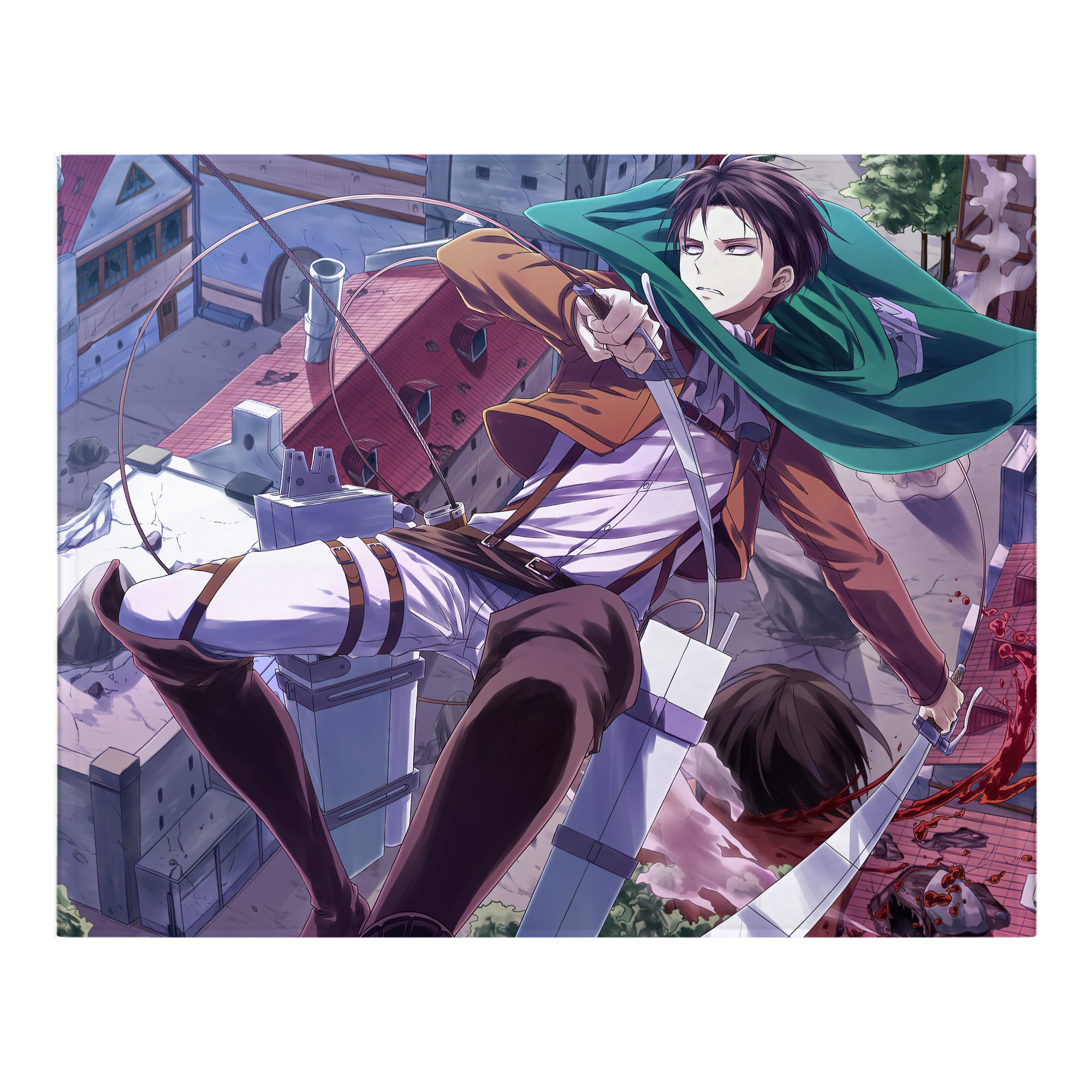 （画像用） 進撃の巨人 Attack on Titan フランネルブランケット・多サイズ対応（横型）
