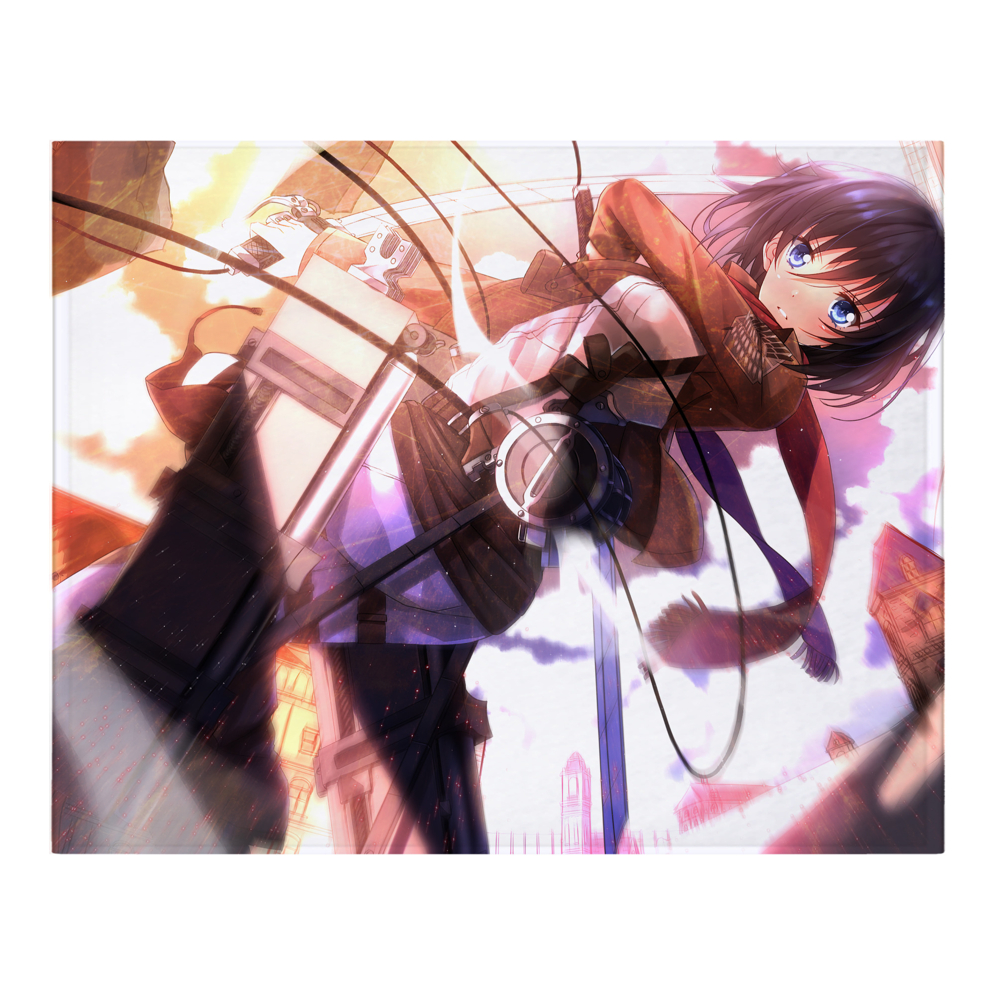 （画像用） 進撃の巨人 Attack on Titan フランネルブランケット・多サイズ対応（横型）