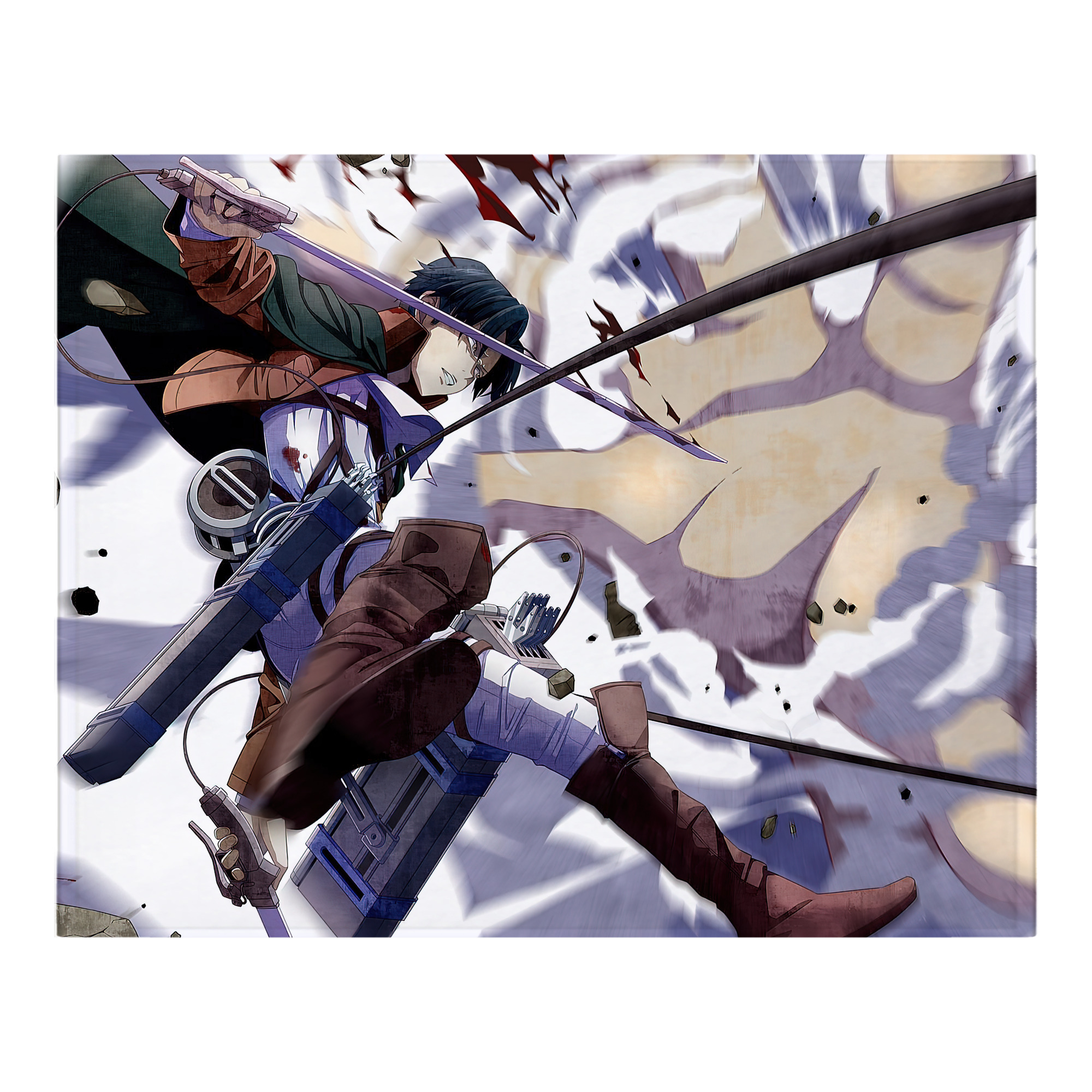 （画像用） 進撃の巨人 Attack on Titan フランネルブランケット・多サイズ対応（横型）