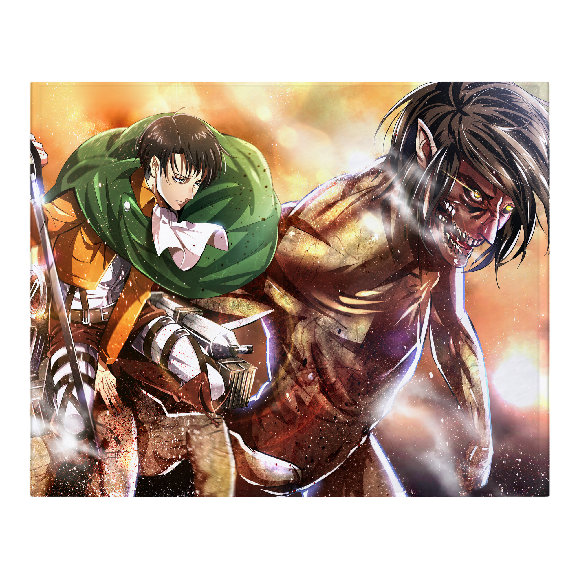 （画像用） 進撃の巨人 Attack on Titan フランネルブランケット・多サイズ対応（横型）