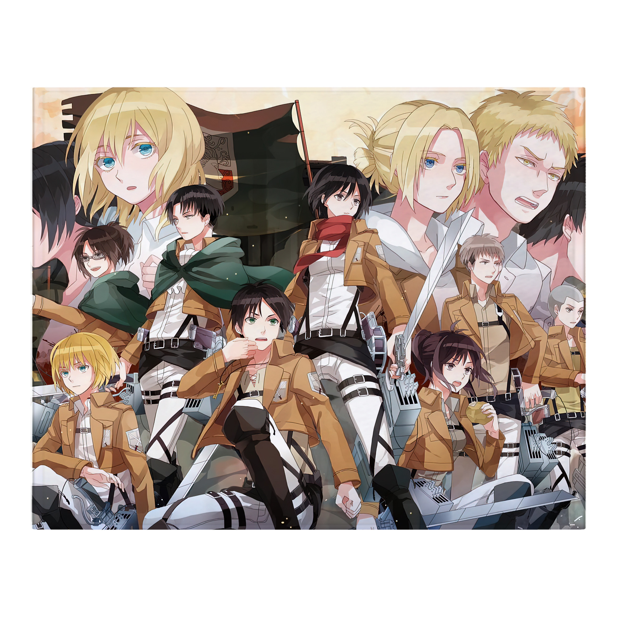 （画像用） 進撃の巨人 Attack on Titan フランネルブランケット・多サイズ対応（横型）