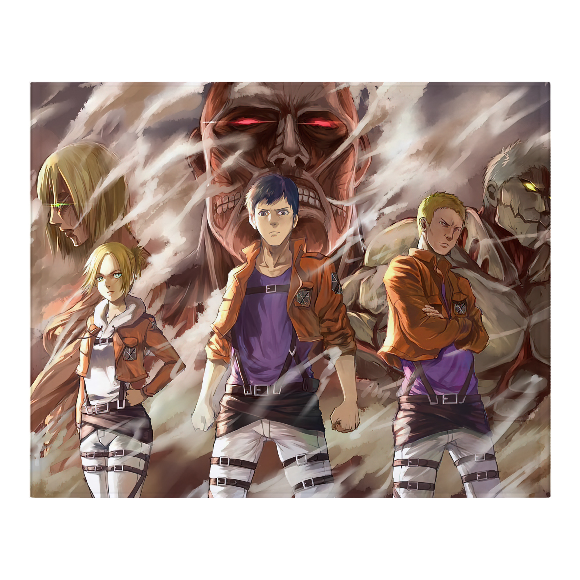 （画像用） 進撃の巨人 Attack on Titan フランネルブランケット・多サイズ対応（横型）
