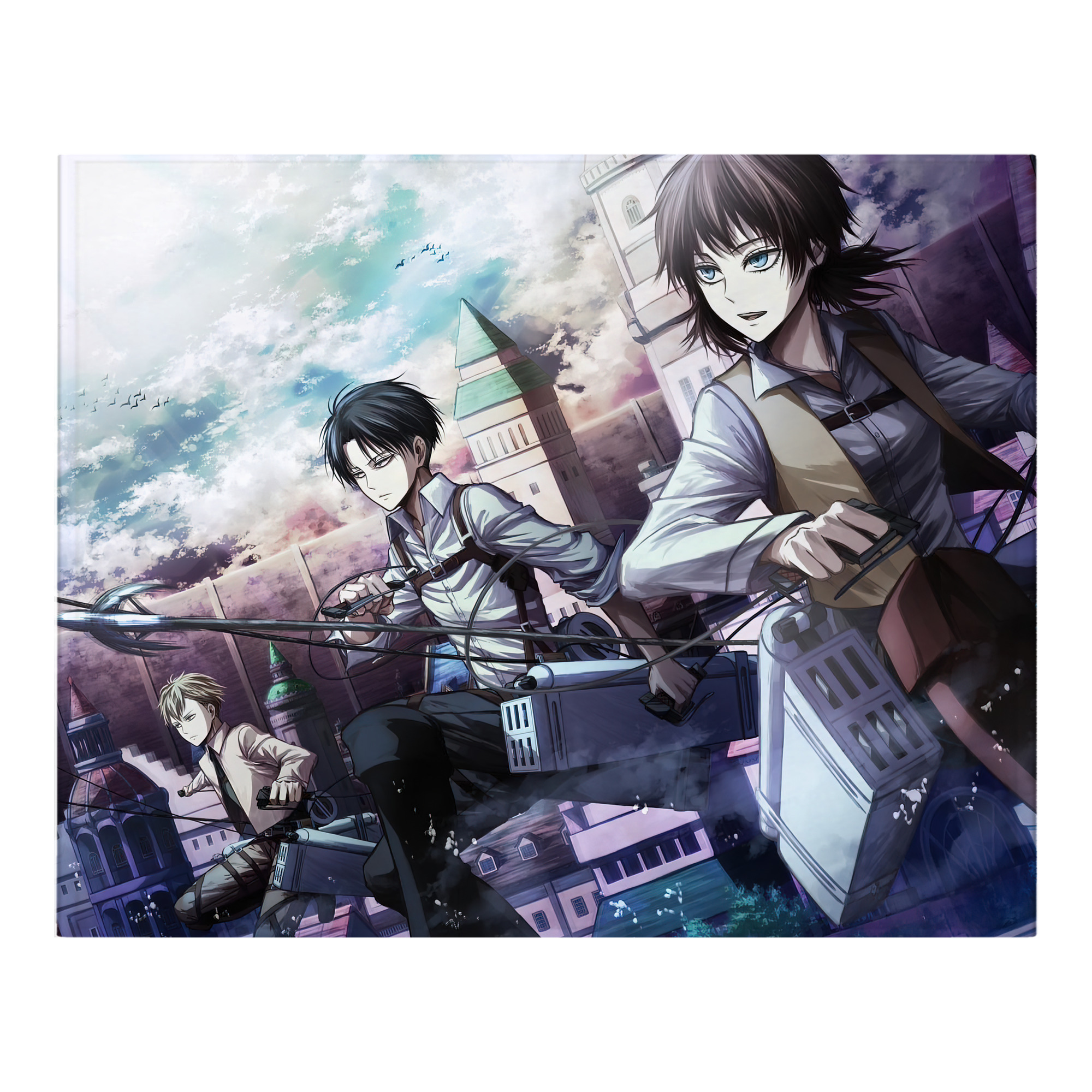 （画像用） 進撃の巨人 Attack on Titan フランネルブランケット・多サイズ対応（横型）