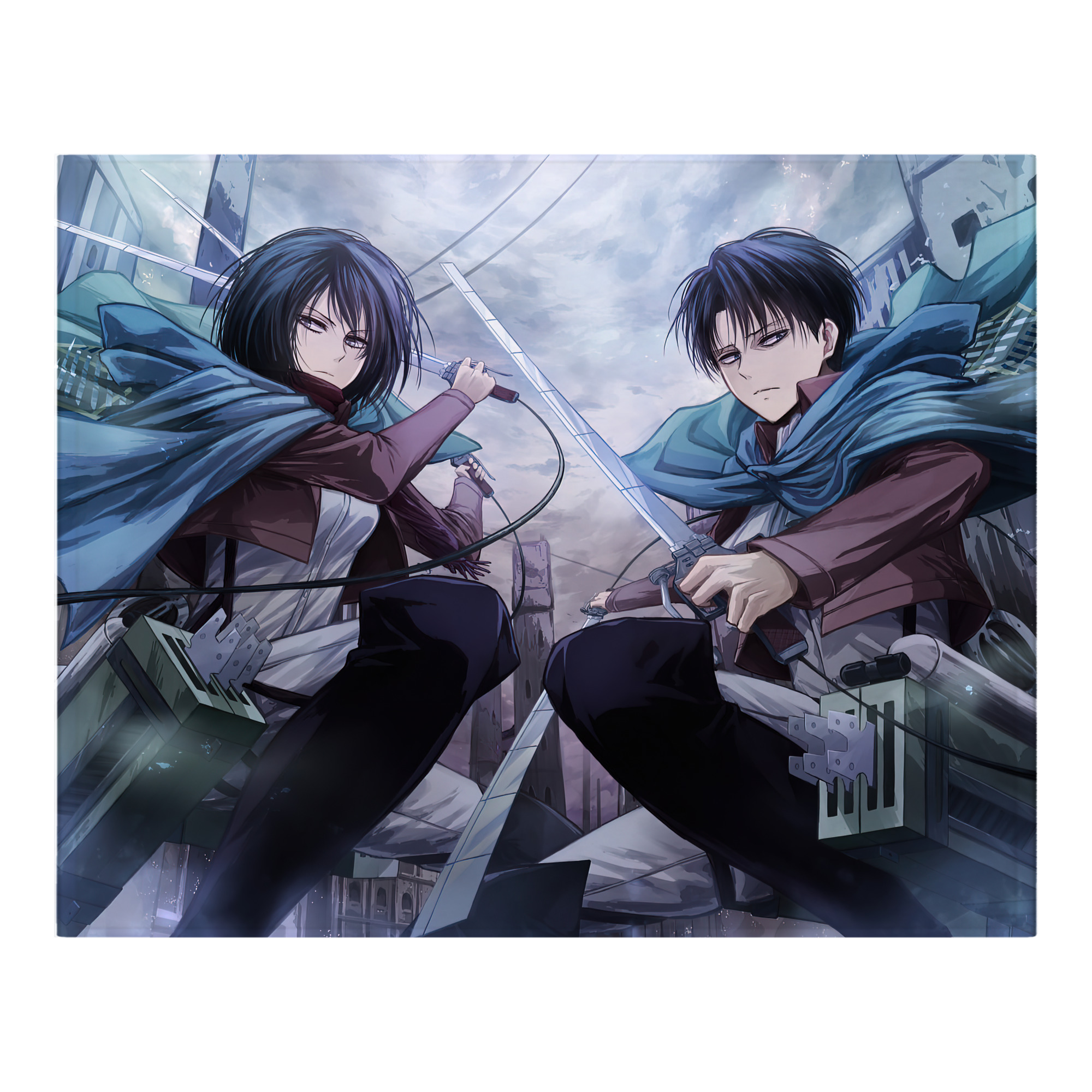 （画像用） 進撃の巨人 Attack on Titan フランネルブランケット・多サイズ対応（横型）