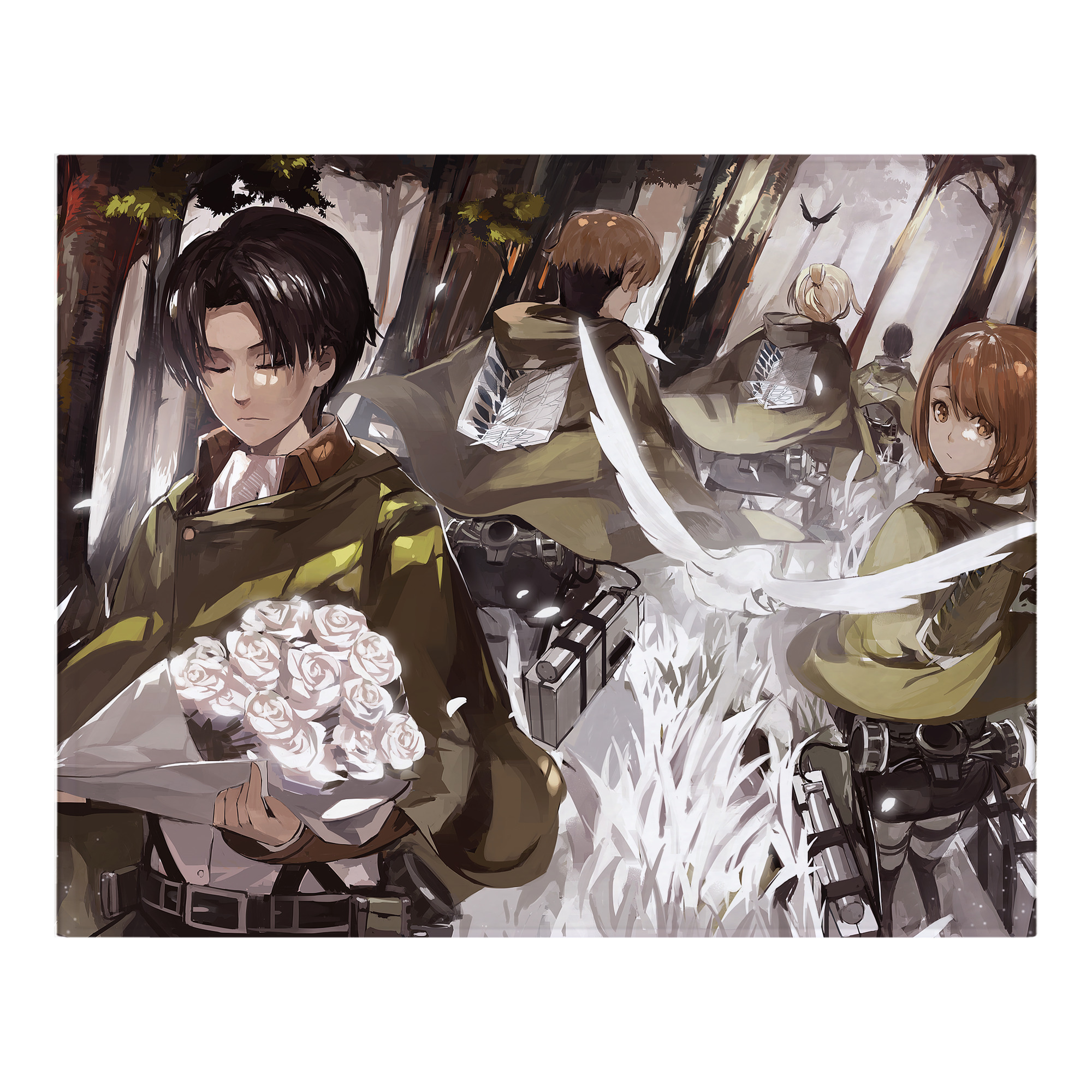 （画像用） 進撃の巨人 Attack on Titan フランネルブランケット・多サイズ対応（横型）
