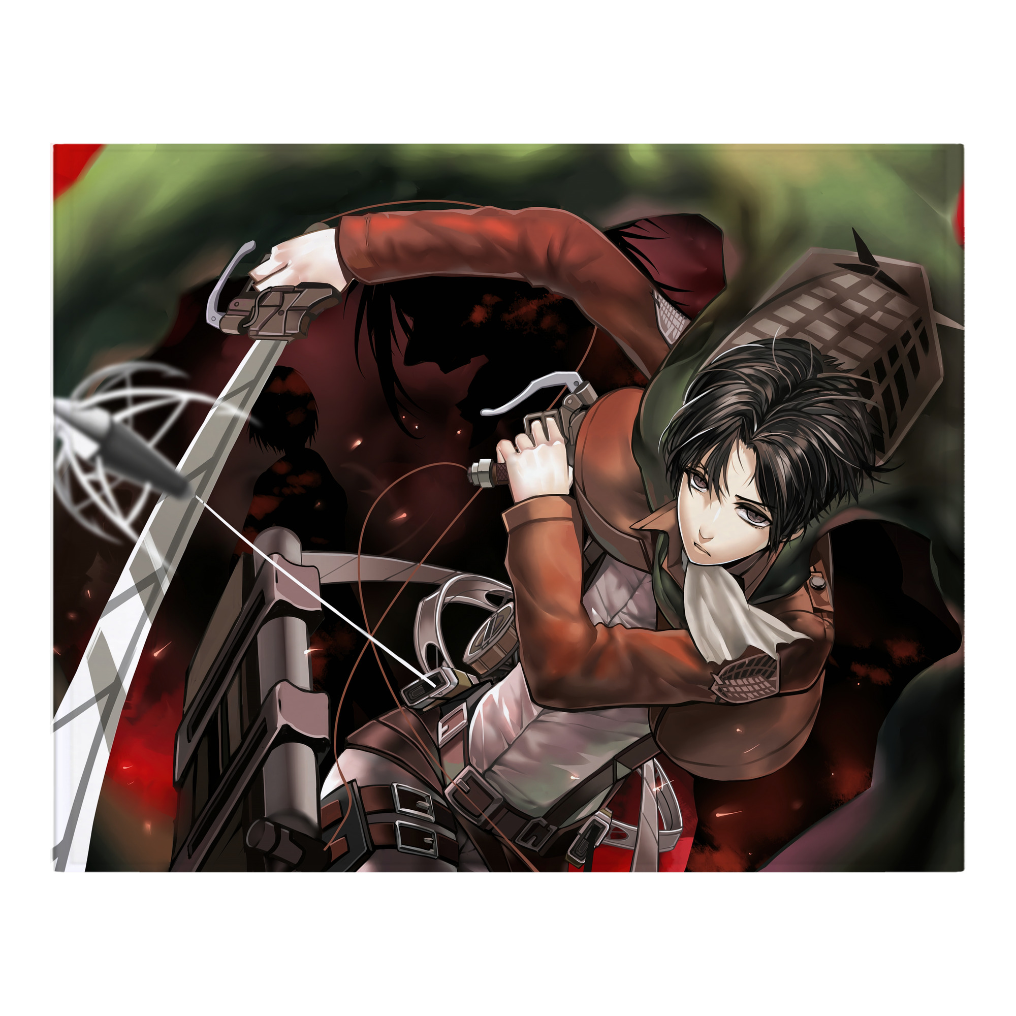 （画像用） 進撃の巨人 Attack on Titan フランネルブランケット・多サイズ対応（横型）