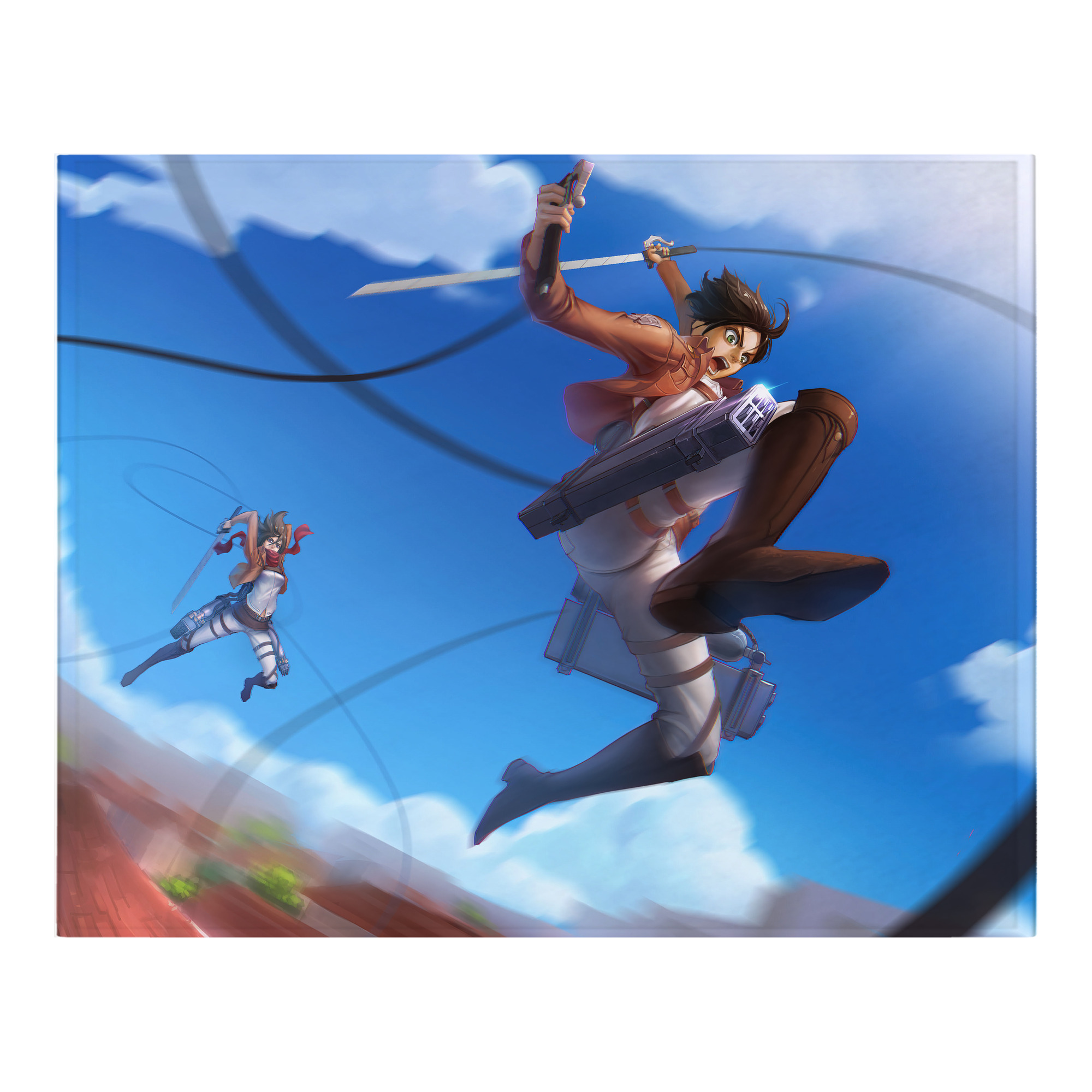 （画像用） 進撃の巨人 Attack on Titan フランネルブランケット・多サイズ対応（横型）