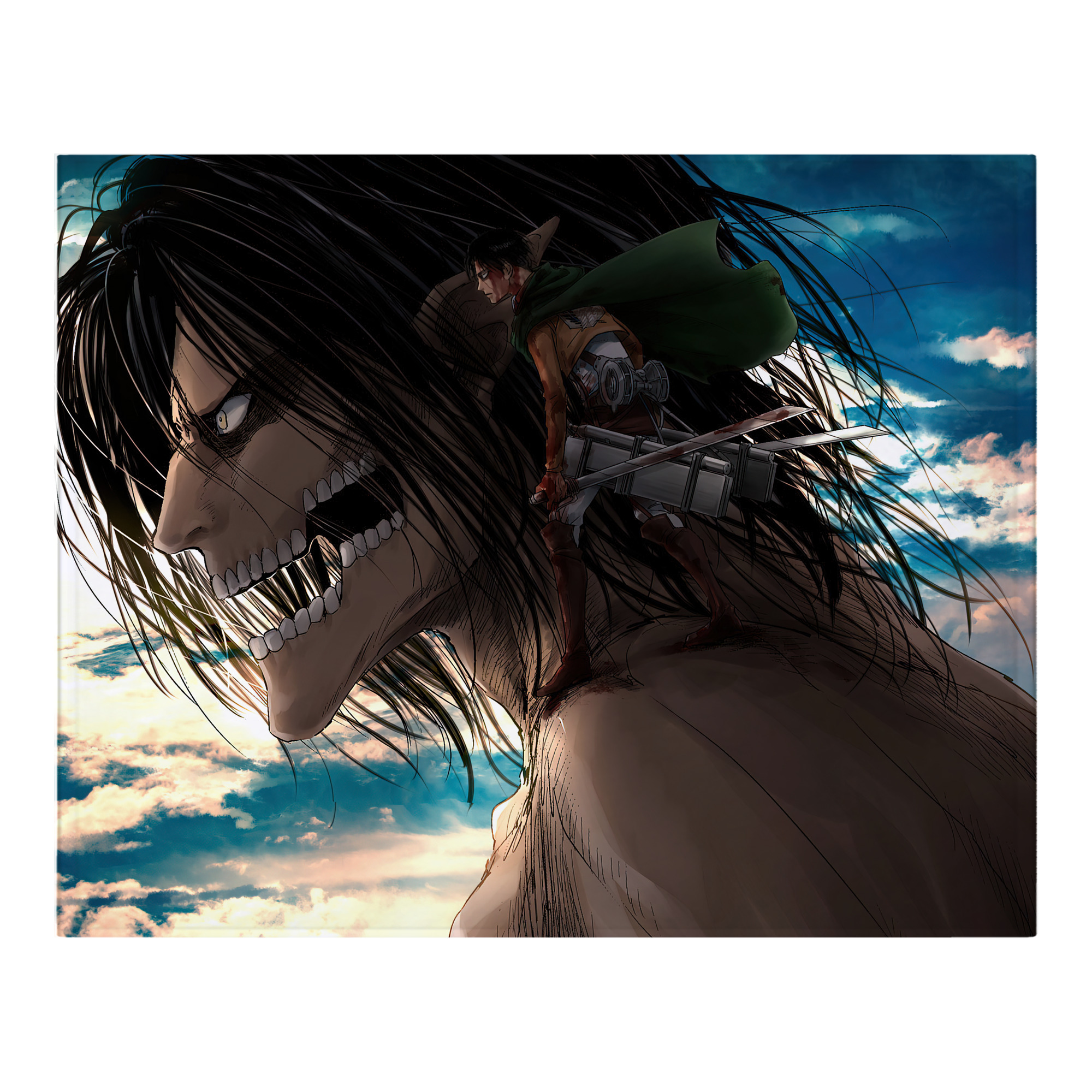 （画像用） 進撃の巨人 Attack on Titan フランネルブランケット・多サイズ対応（横型）