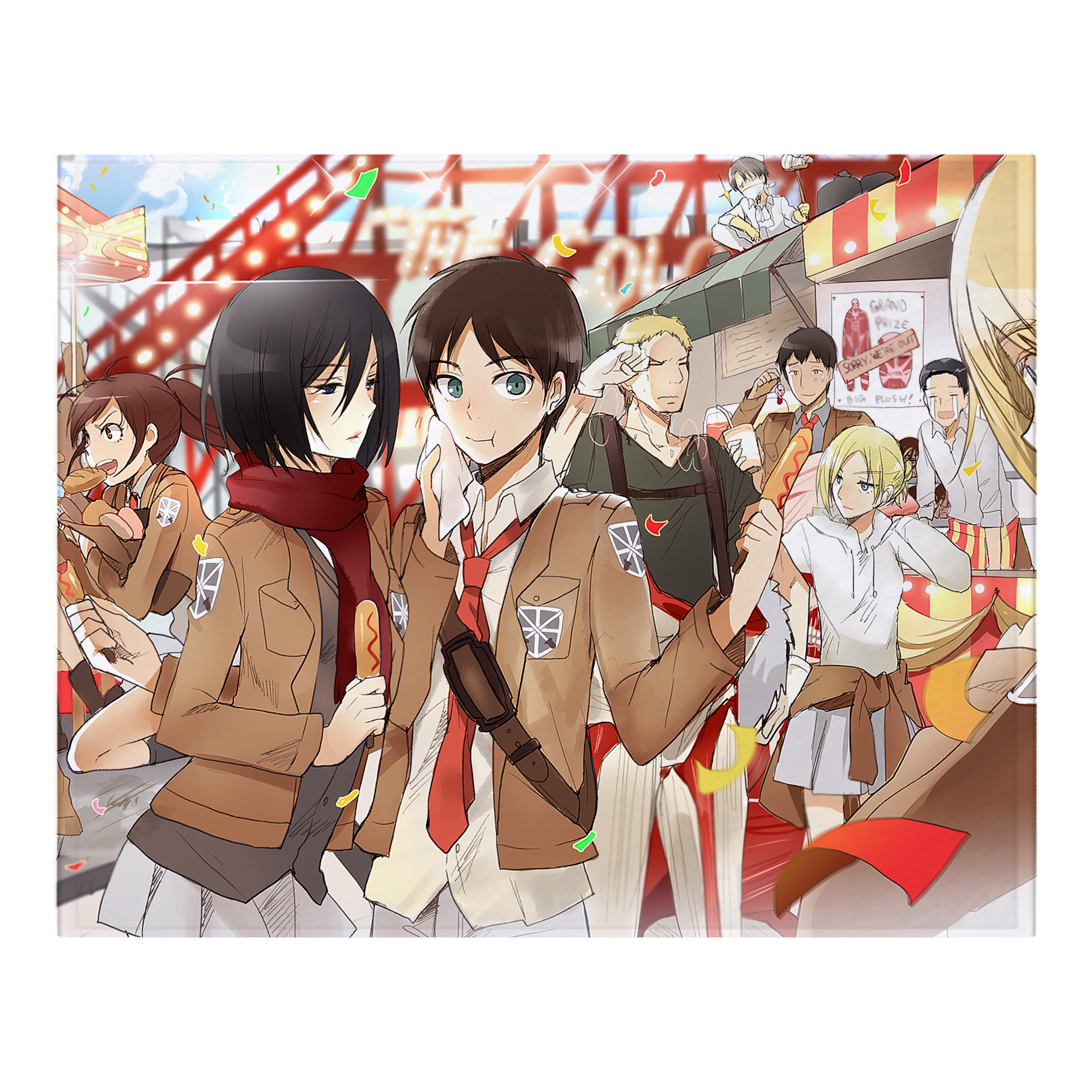 （画像用） 進撃の巨人 Attack on Titan フランネルブランケット・多サイズ対応（横型）