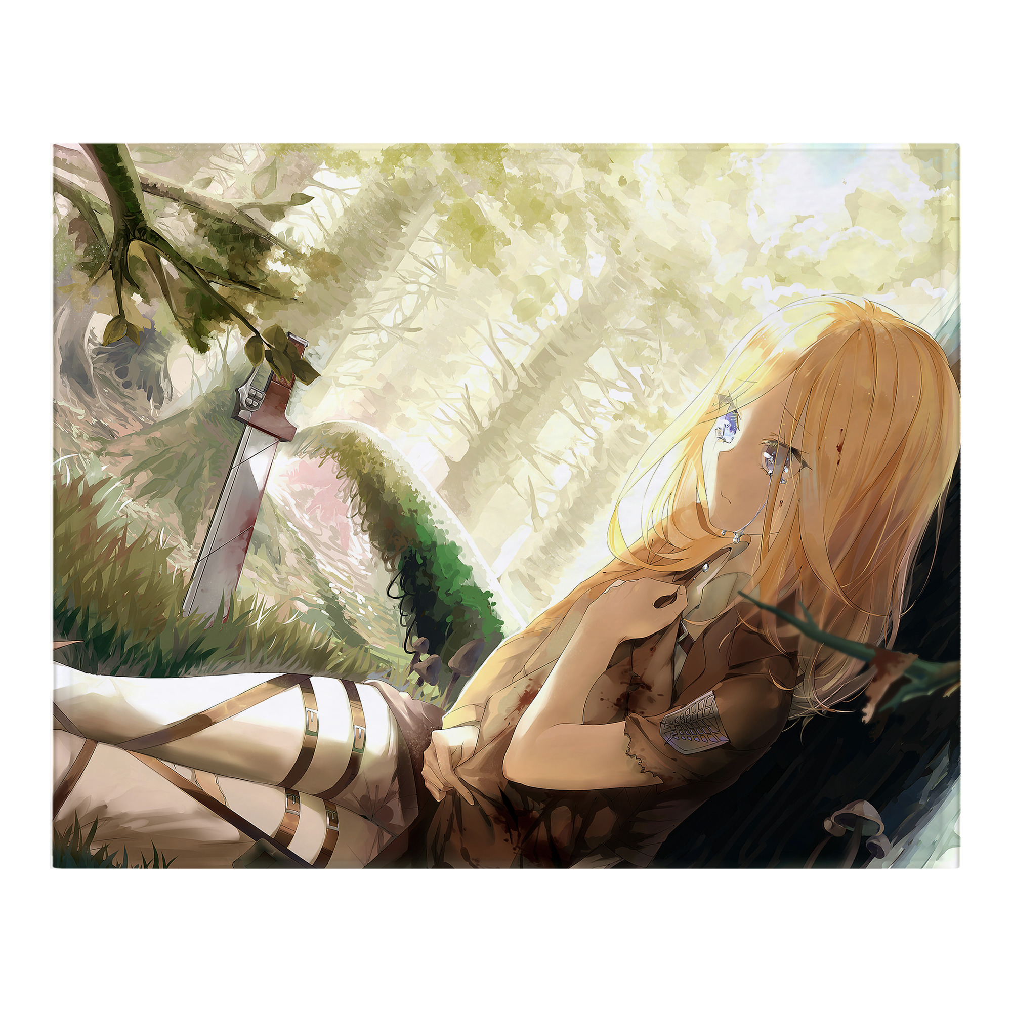 （画像用） 進撃の巨人 Attack on Titan フランネルブランケット・多サイズ対応（横型）