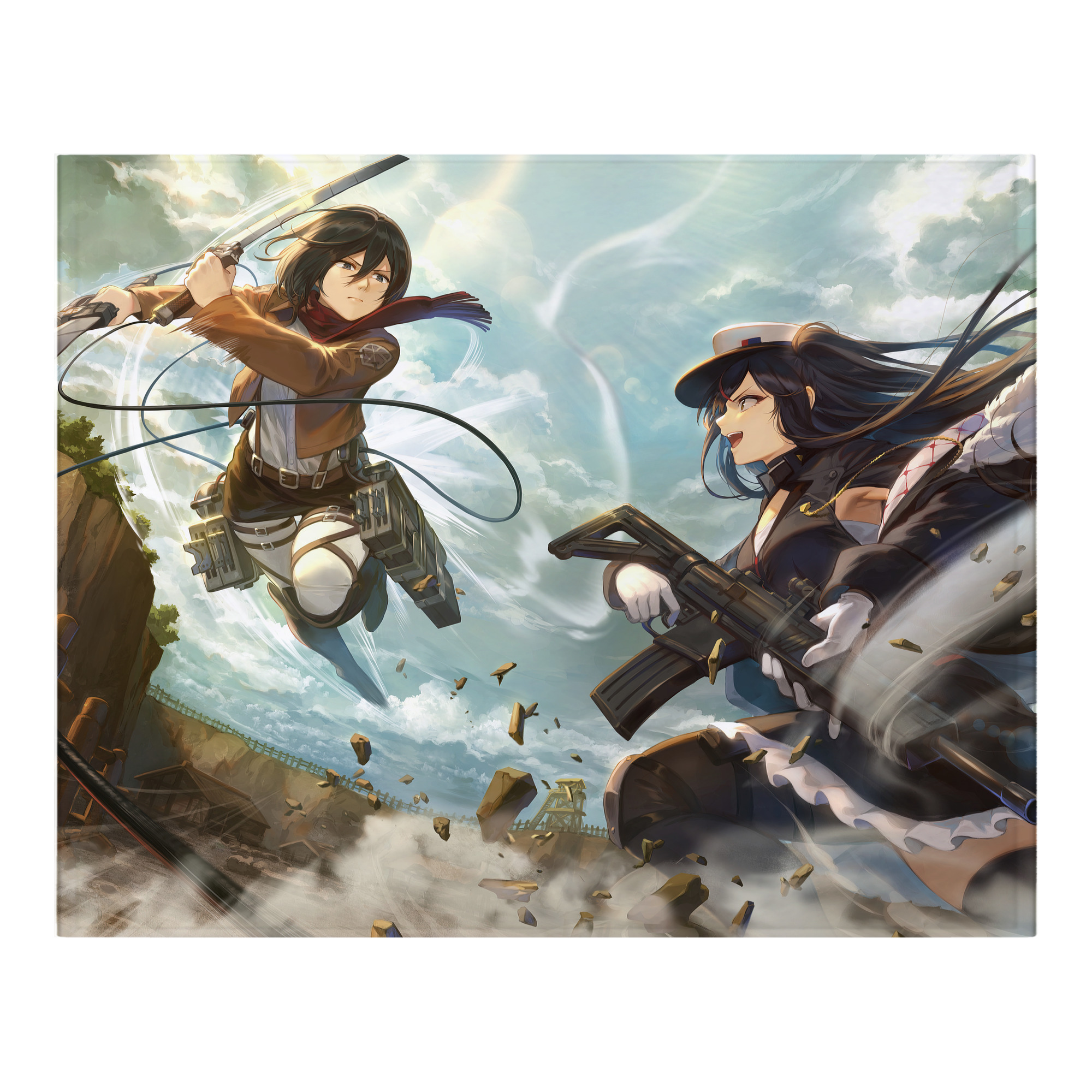 （画像用） 進撃の巨人 Attack on Titan フランネルブランケット・多サイズ対応（横型）
