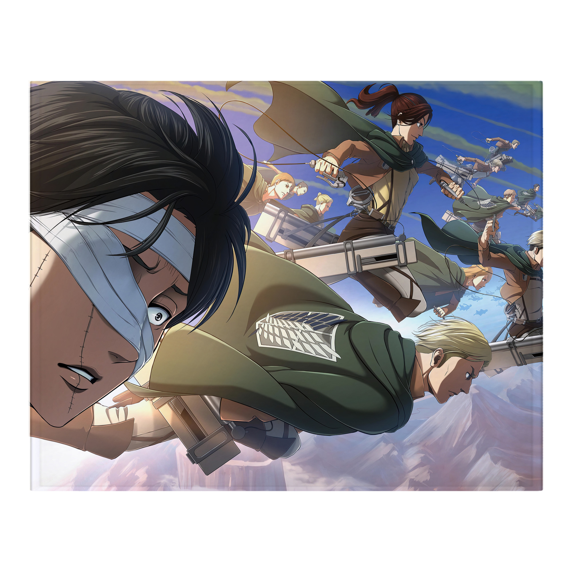 （画像用） 進撃の巨人 Attack on Titan フランネルブランケット・多サイズ対応（横型）