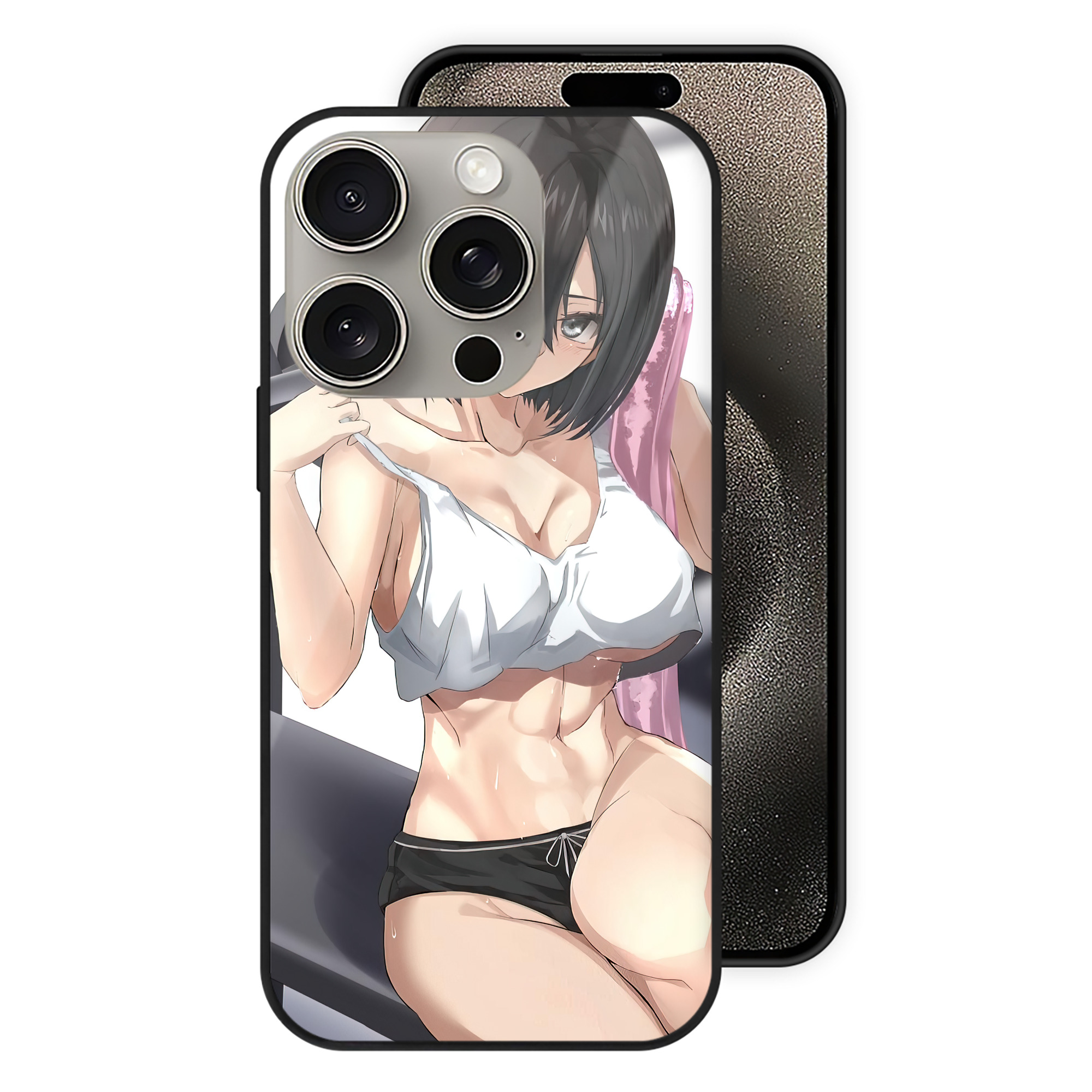 （画像用） 進撃の巨人 Attack on Titan 【iPhone15Pro対応】スマホケース 耐衝撃＆黄変防止 背面ガラス
