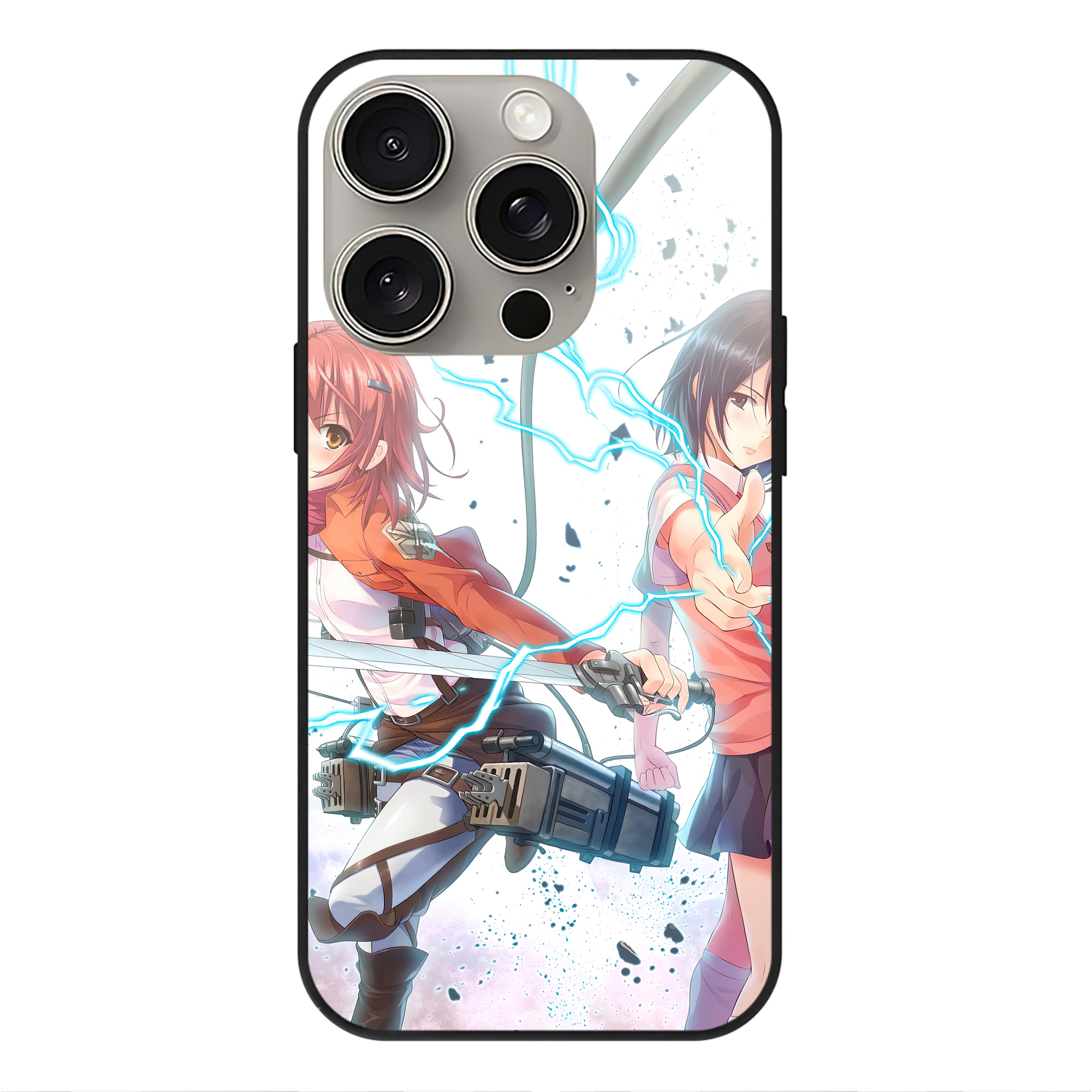 （画像用） 進撃の巨人 Attack on Titan 【iPhone15Pro対応】スマホケース 耐衝撃＆黄変防止 背面ガラス