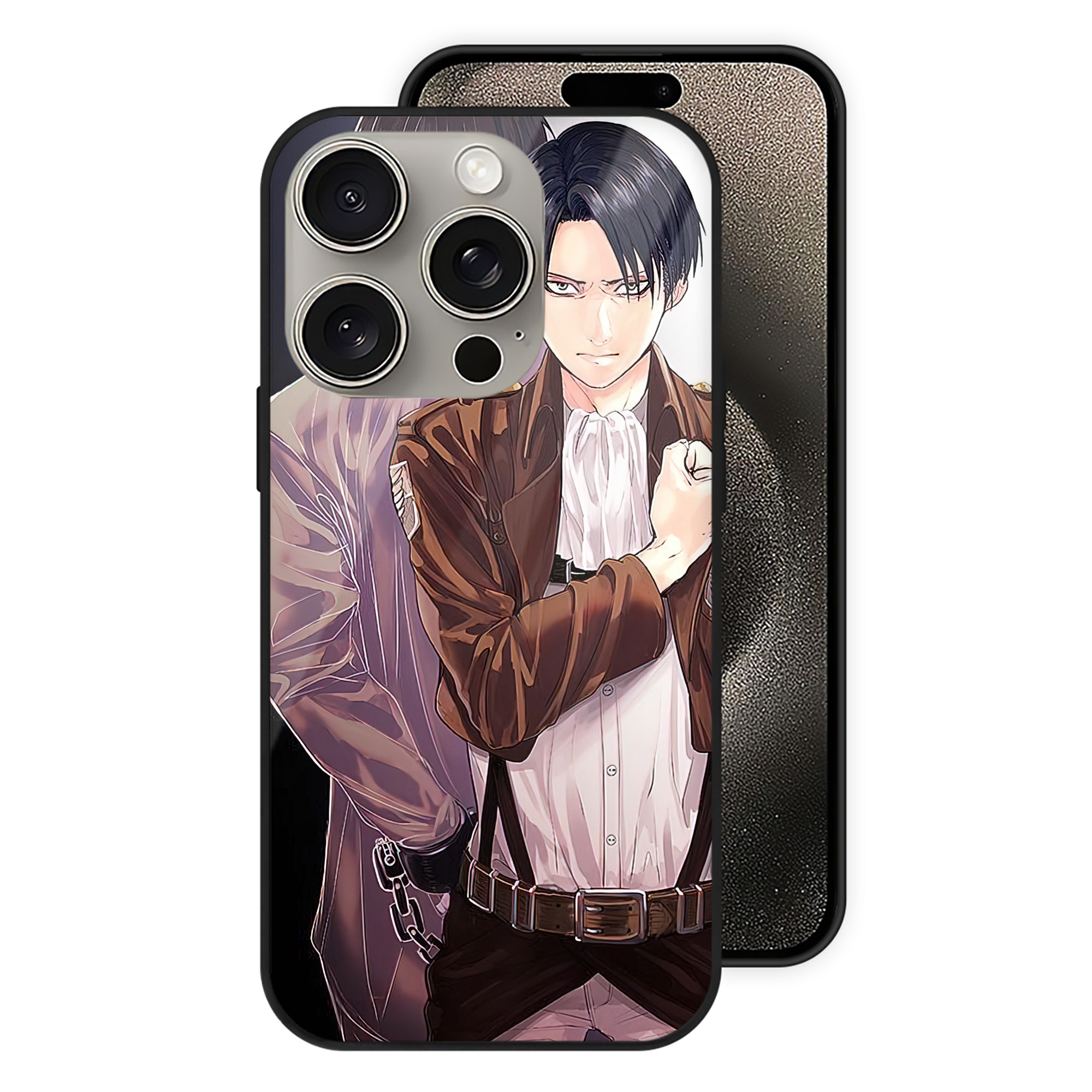 （画像用） 進撃の巨人 Attack on Titan 【iPhone15Pro対応】スマホケース 耐衝撃＆黄変防止 背面ガラス