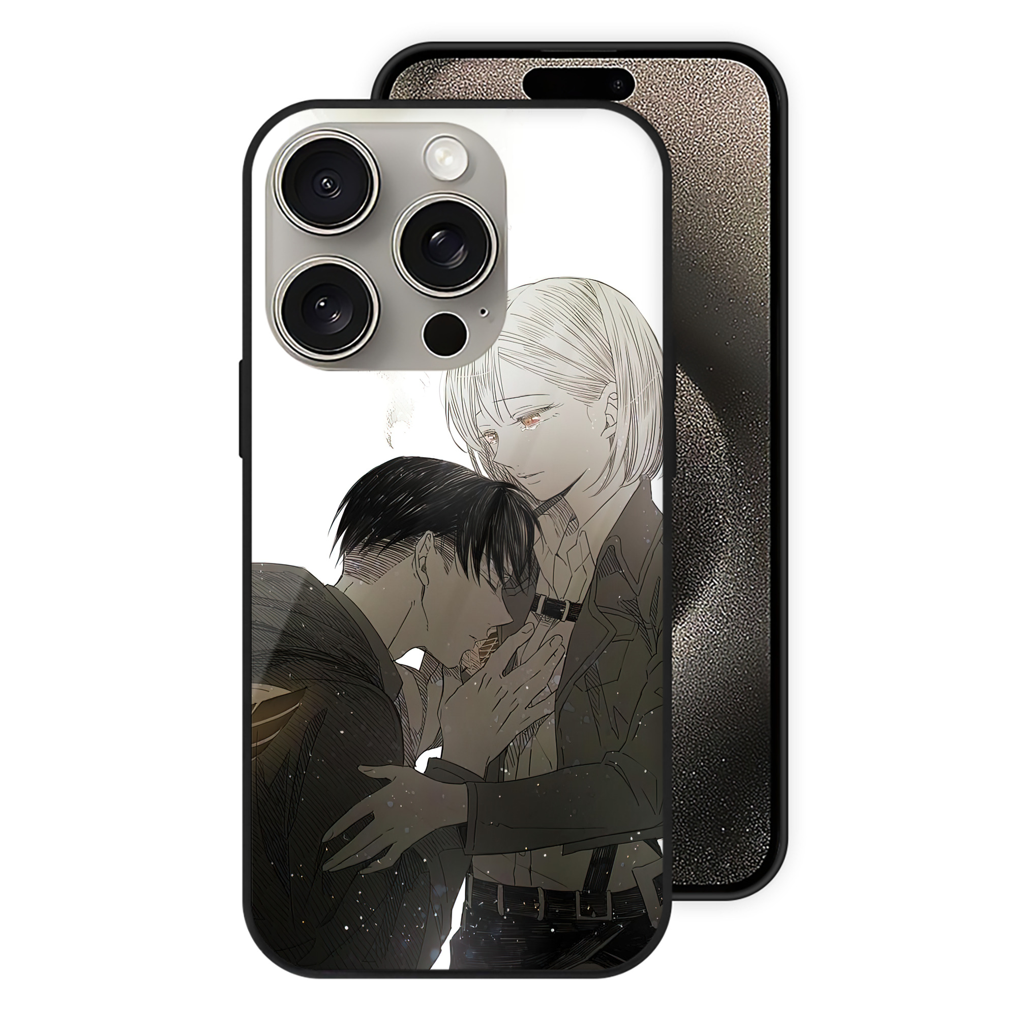 （画像用） 進撃の巨人 Attack on Titan 【iPhone15Pro対応】スマホケース 耐衝撃＆黄変防止 背面ガラス