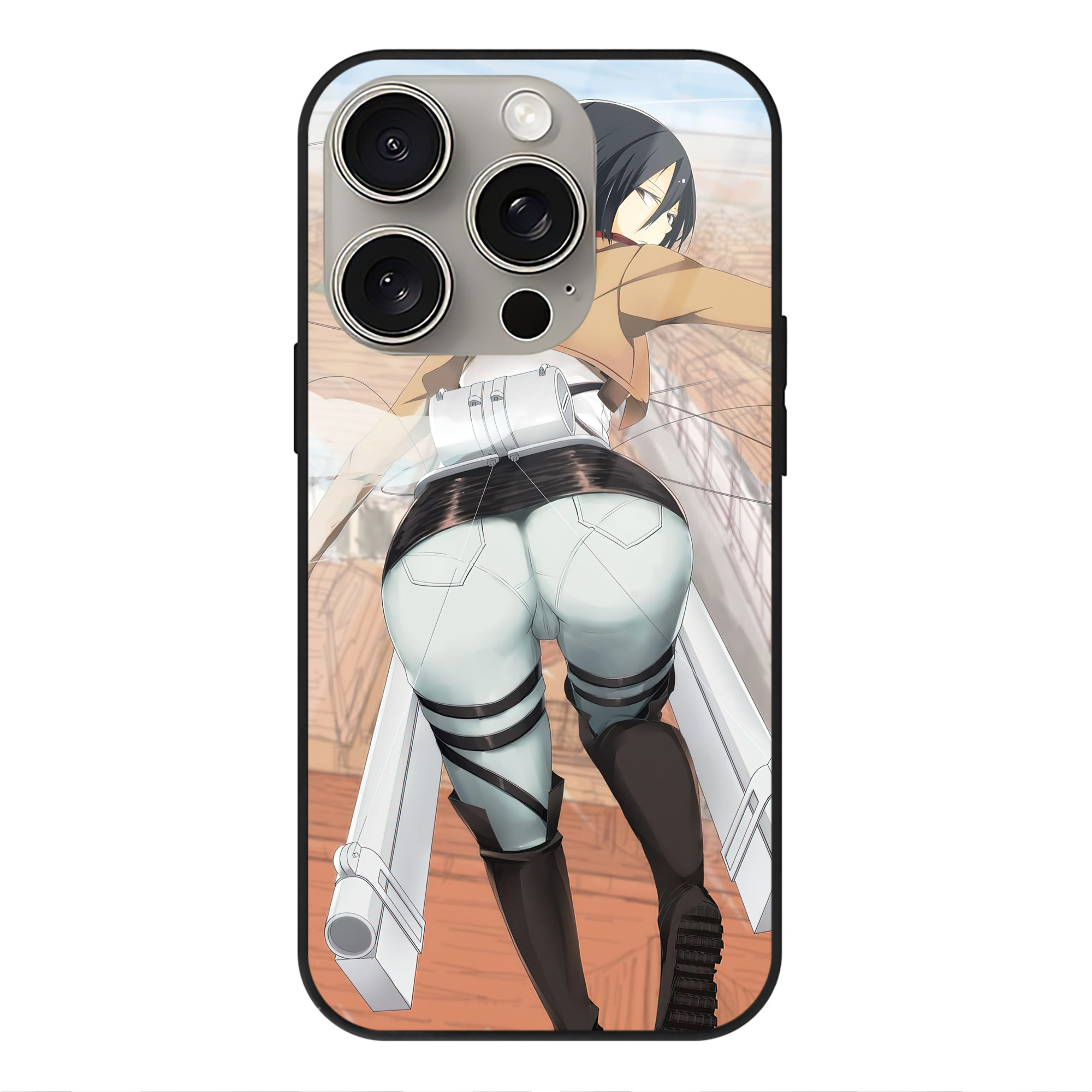 （画像用） 進撃の巨人 Attack on Titan 【iPhone15Pro対応】スマホケース 耐衝撃＆黄変防止 背面ガラス