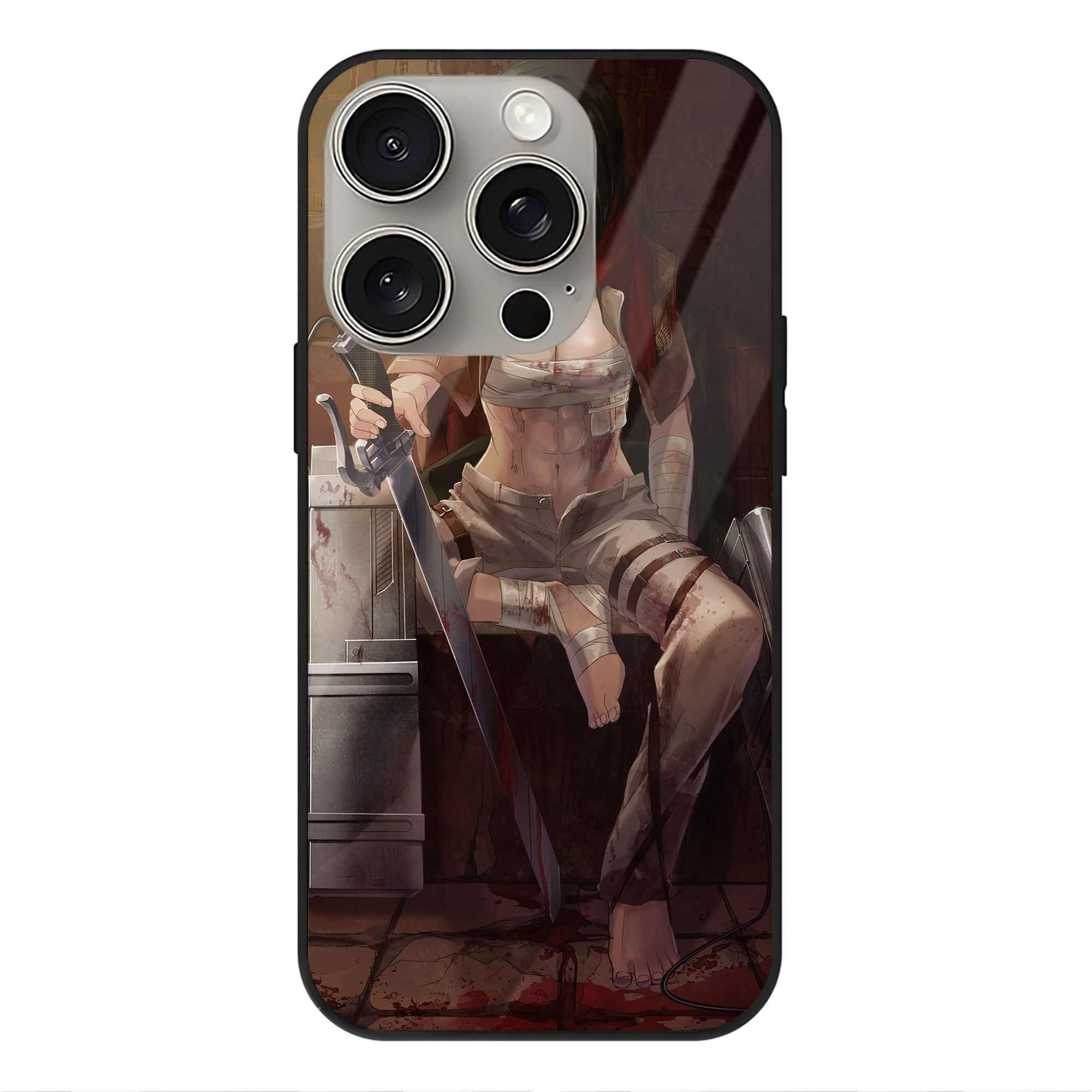（画像用） 進撃の巨人 Attack on Titan 【iPhone15Pro対応】スマホケース 耐衝撃＆黄変防止 背面ガラス