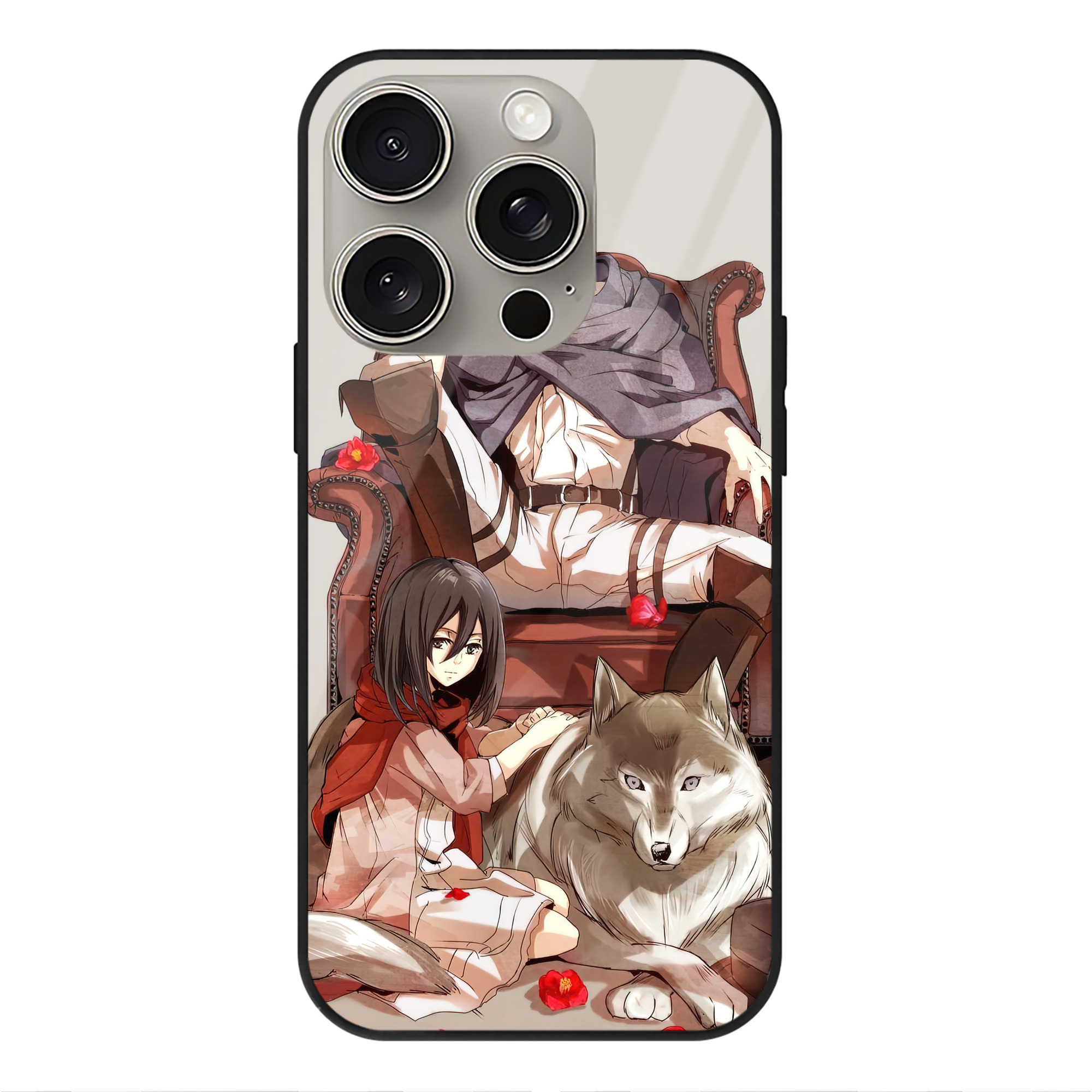 （画像用） 進撃の巨人 Attack on Titan 【iPhone15Pro対応】スマホケース 耐衝撃＆黄変防止 背面ガラス