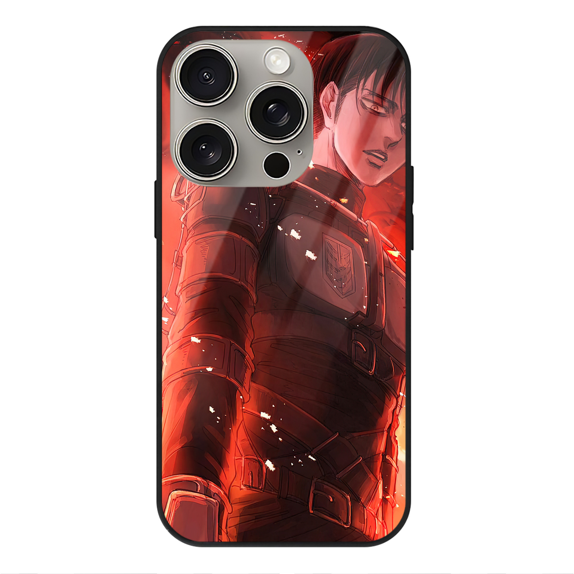 （画像用） 進撃の巨人 Attack on Titan 【iPhone15Pro対応】スマホケース 耐衝撃＆黄変防止 背面ガラス