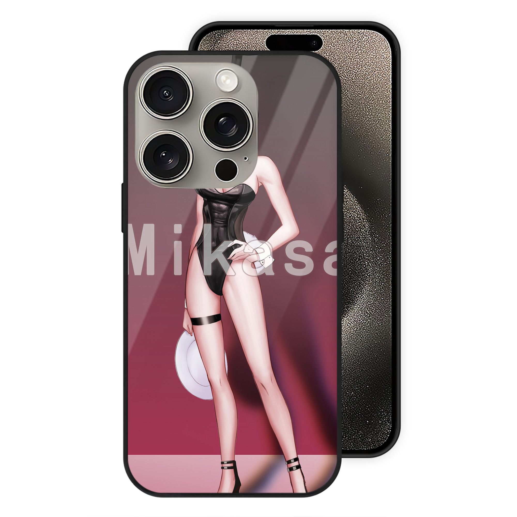 （画像用） 進撃の巨人 Attack on Titan 【iPhone15Pro対応】スマホケース 耐衝撃＆黄変防止 背面ガラス
