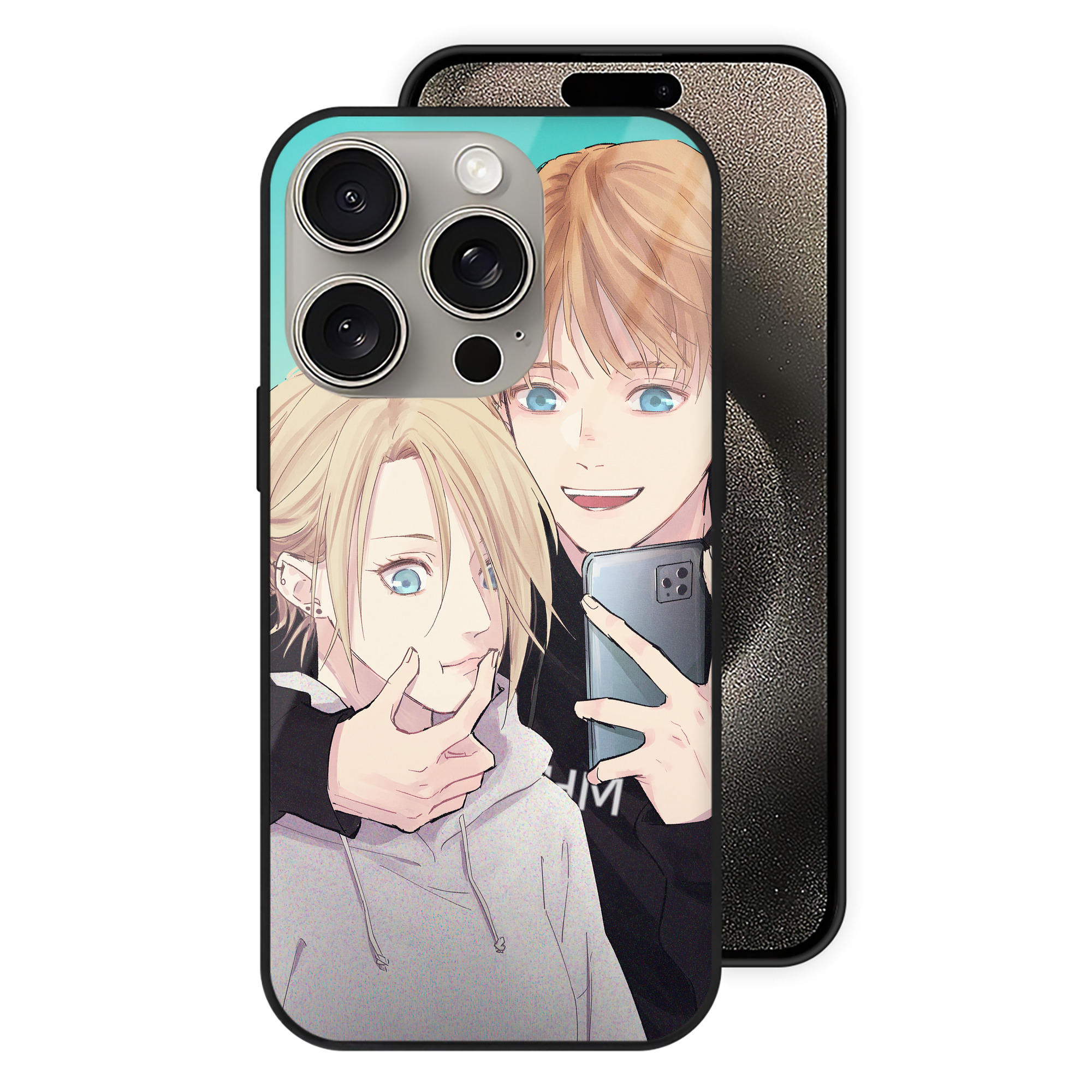 （画像用） 進撃の巨人 Attack on Titan 【iPhone15Pro対応】スマホケース 耐衝撃＆黄変防止 背面ガラス