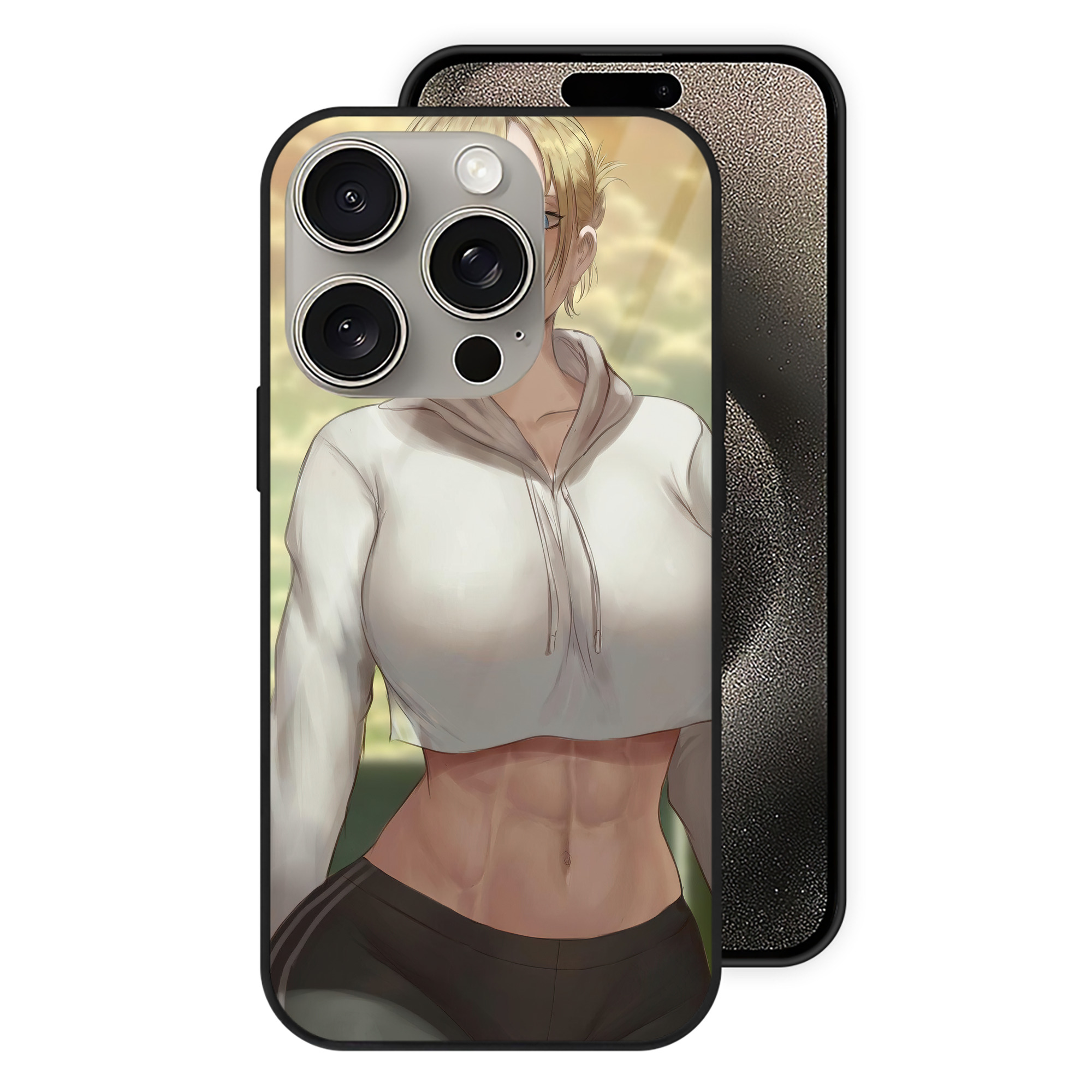 （画像用） 進撃の巨人 Attack on Titan 【iPhone15Pro対応】スマホケース 耐衝撃＆黄変防止 背面ガラス