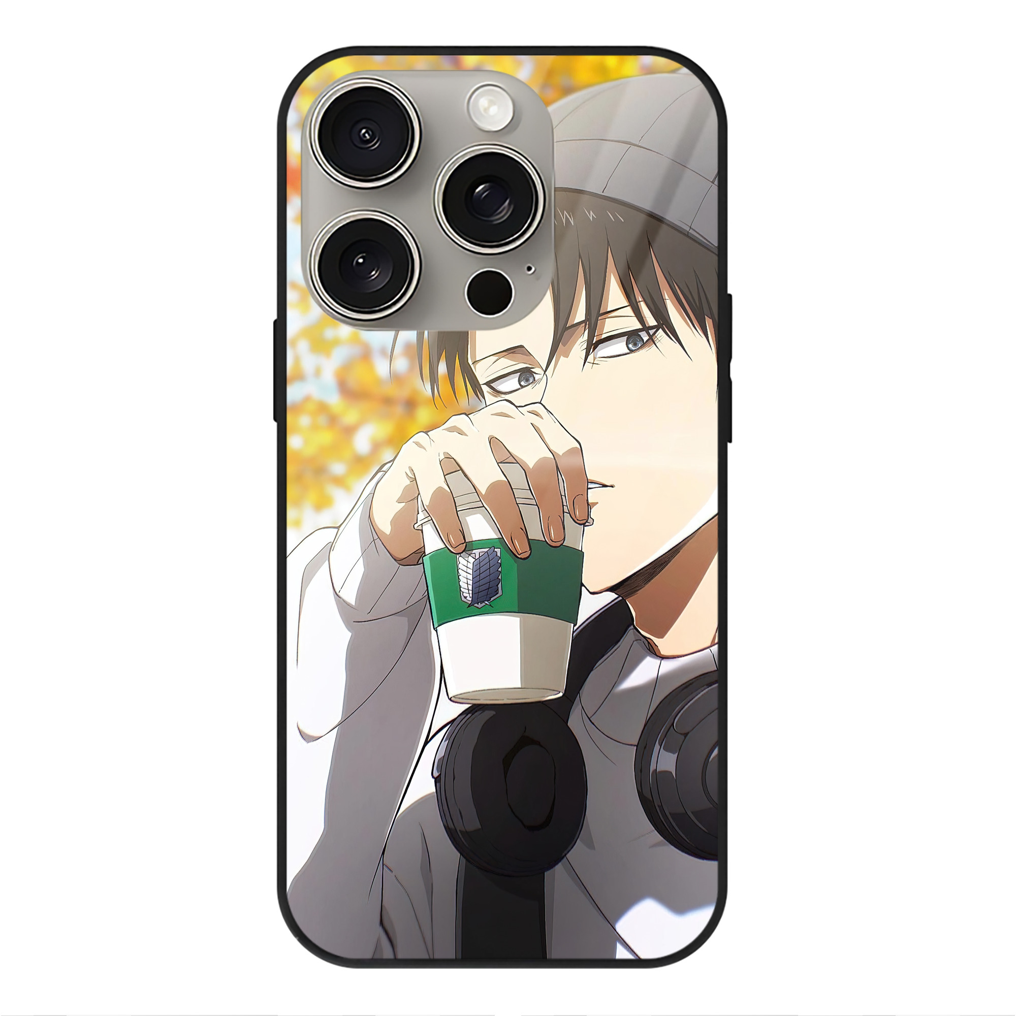 （画像用） 進撃の巨人 Attack on Titan 【iPhone15Pro対応】スマホケース 耐衝撃＆黄変防止 背面ガラス