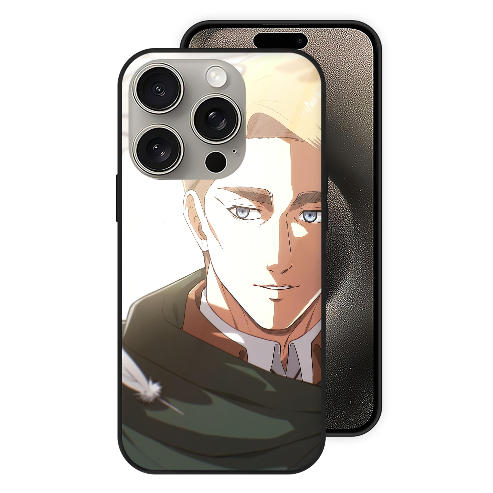 （画像用） 進撃の巨人 Attack on Titan 【iPhone15Pro対応】スマホケース 耐衝撃＆黄変防止 背面ガラス