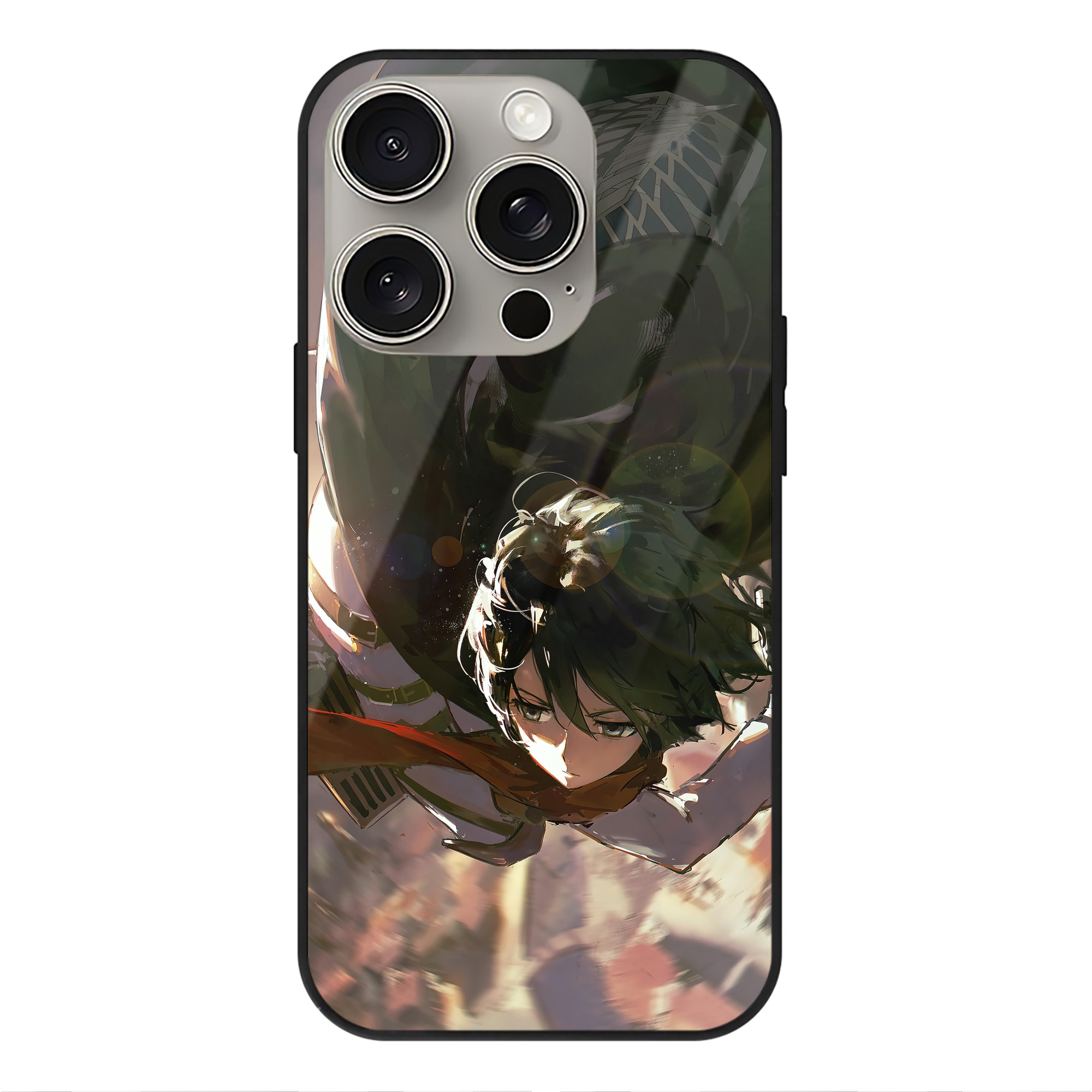 （画像用） 進撃の巨人 Attack on Titan 【iPhone15Pro対応】スマホケース 耐衝撃＆黄変防止 背面ガラス