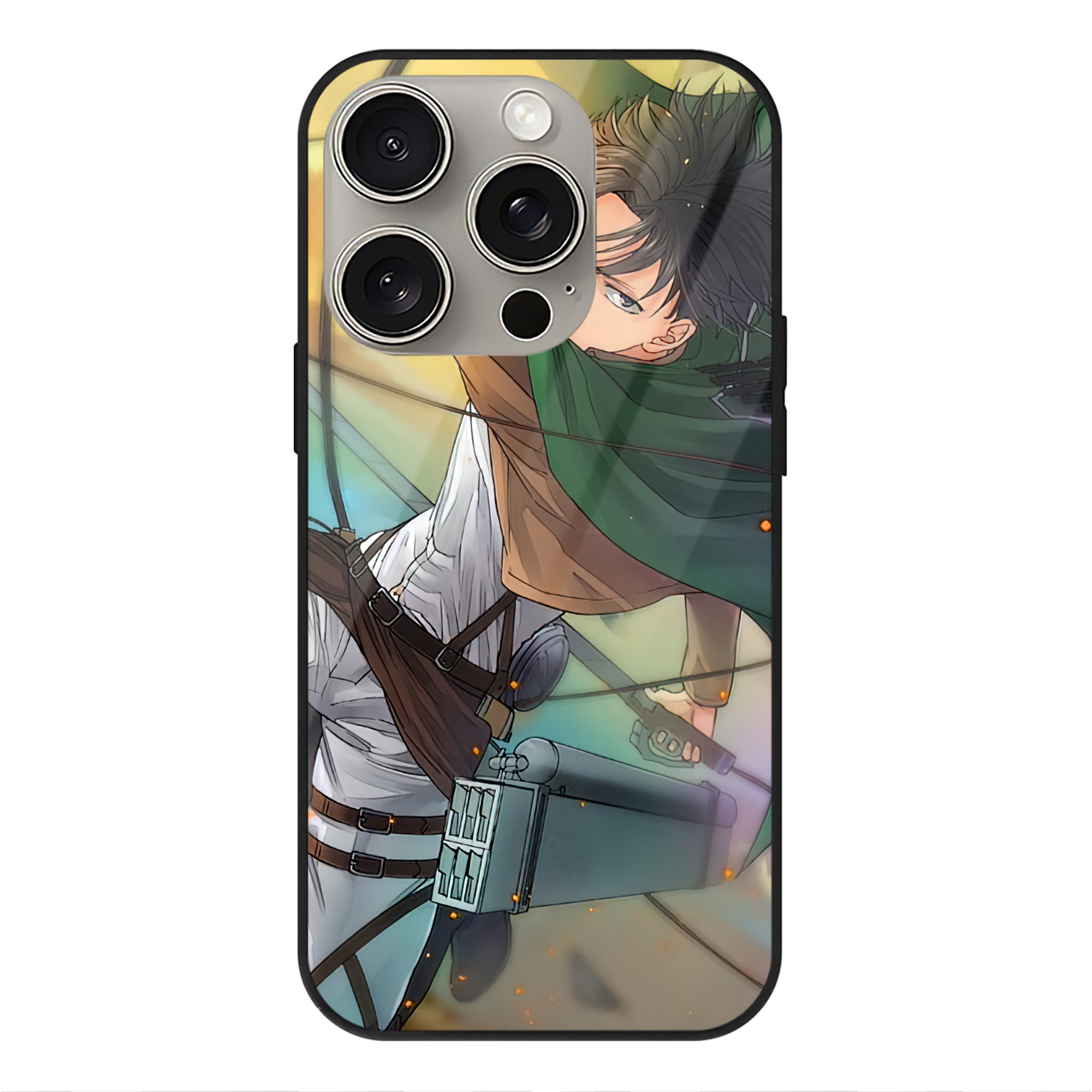 （画像用） 進撃の巨人 Attack on Titan 【iPhone15Pro対応】スマホケース 耐衝撃＆黄変防止 背面ガラス
