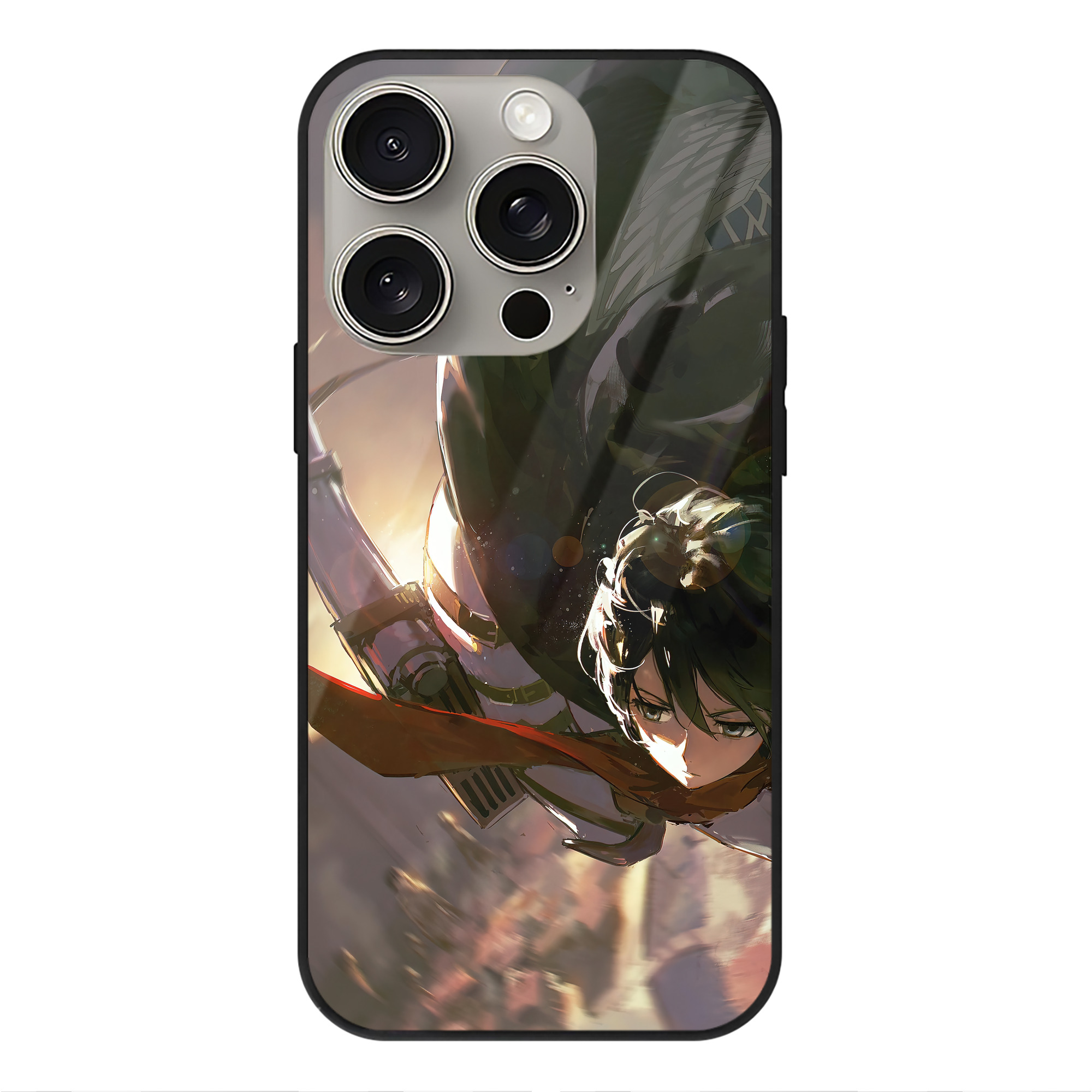 （画像用） 進撃の巨人 Attack on Titan 【iPhone15Pro対応】スマホケース 耐衝撃＆黄変防止 背面ガラス