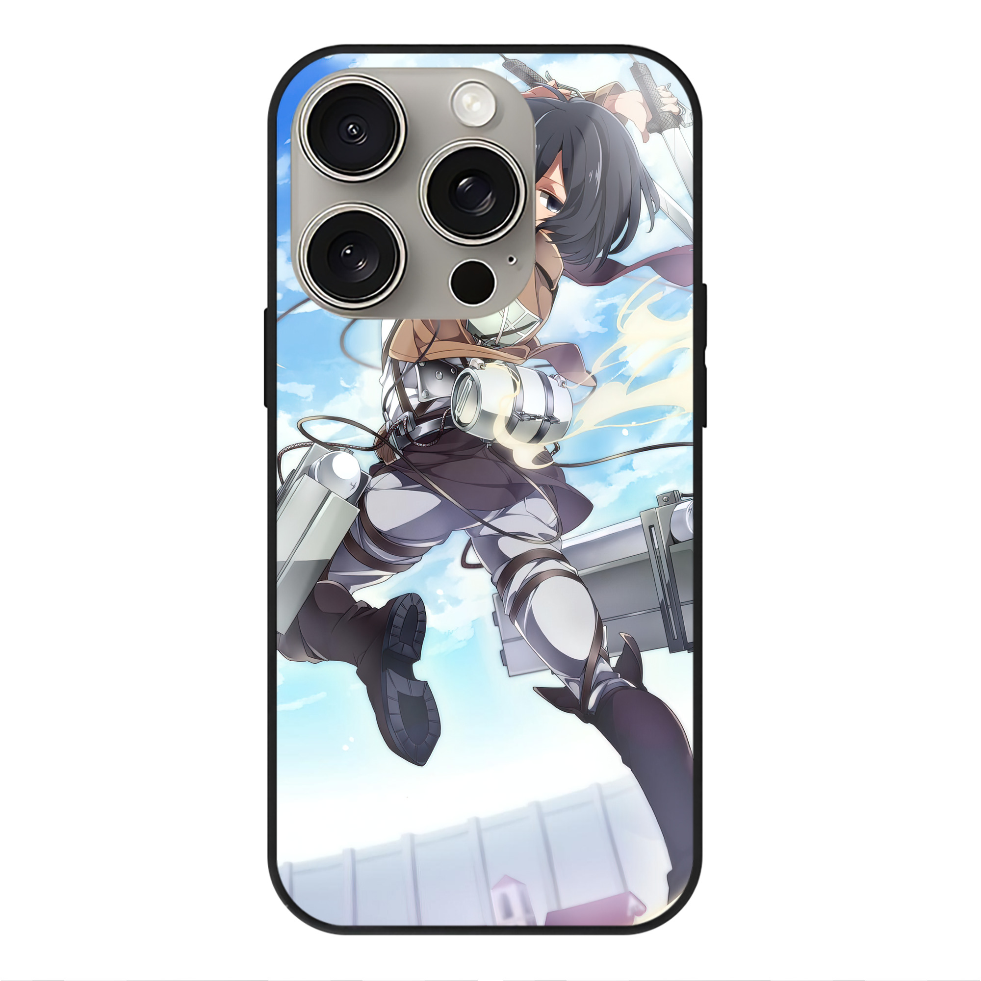（画像用） 進撃の巨人 Attack on Titan 【iPhone15Pro対応】スマホケース 耐衝撃＆黄変防止 背面ガラス