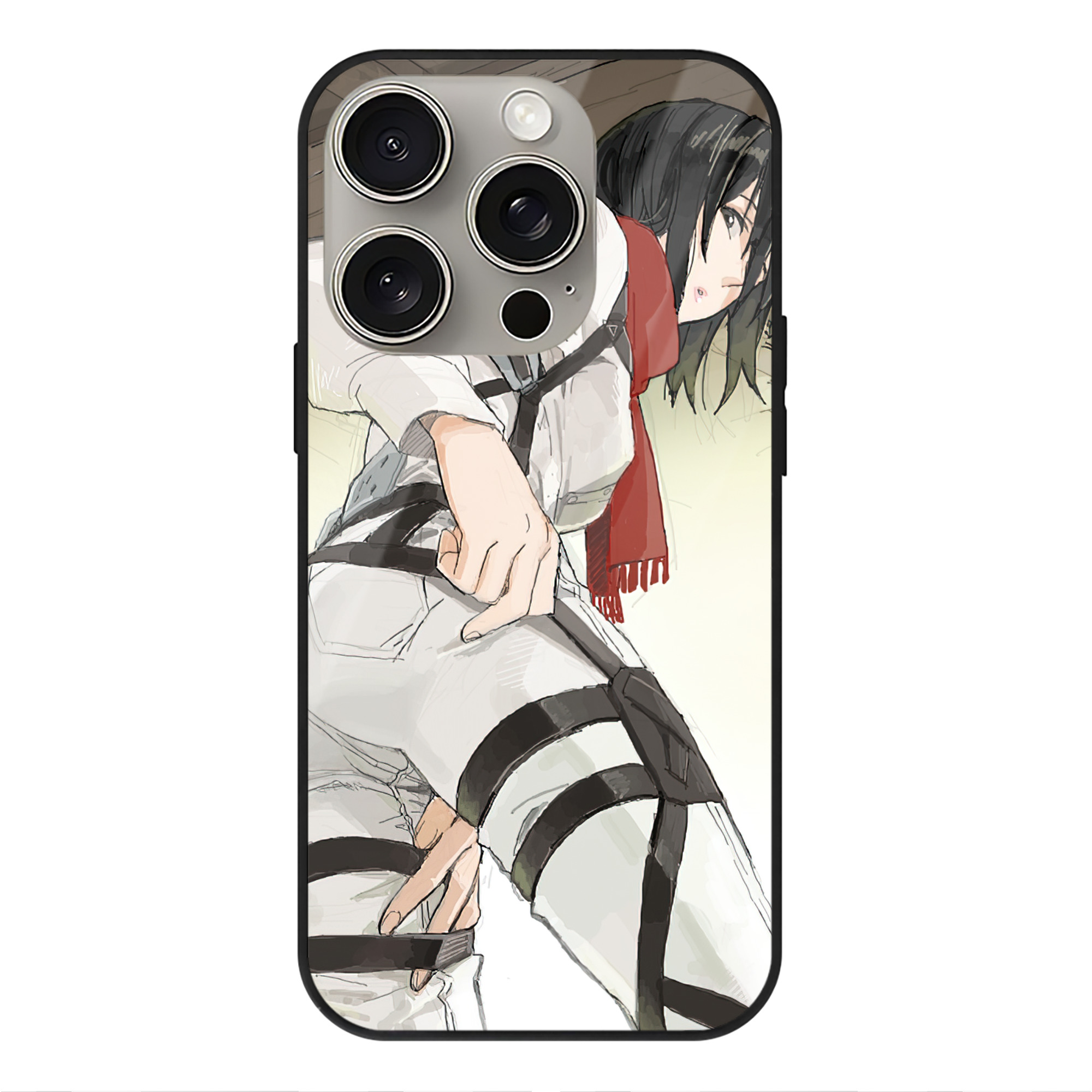 （画像用） 進撃の巨人 Attack on Titan 【iPhone15Pro対応】スマホケース 耐衝撃＆黄変防止 背面ガラス