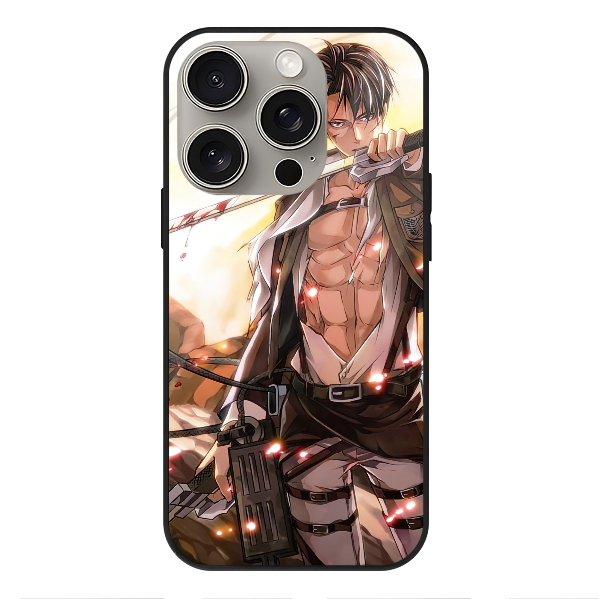 （画像用） 進撃の巨人 Attack on Titan 【iPhone15Pro対応】スマホケース 耐衝撃＆黄変防止 背面ガラス