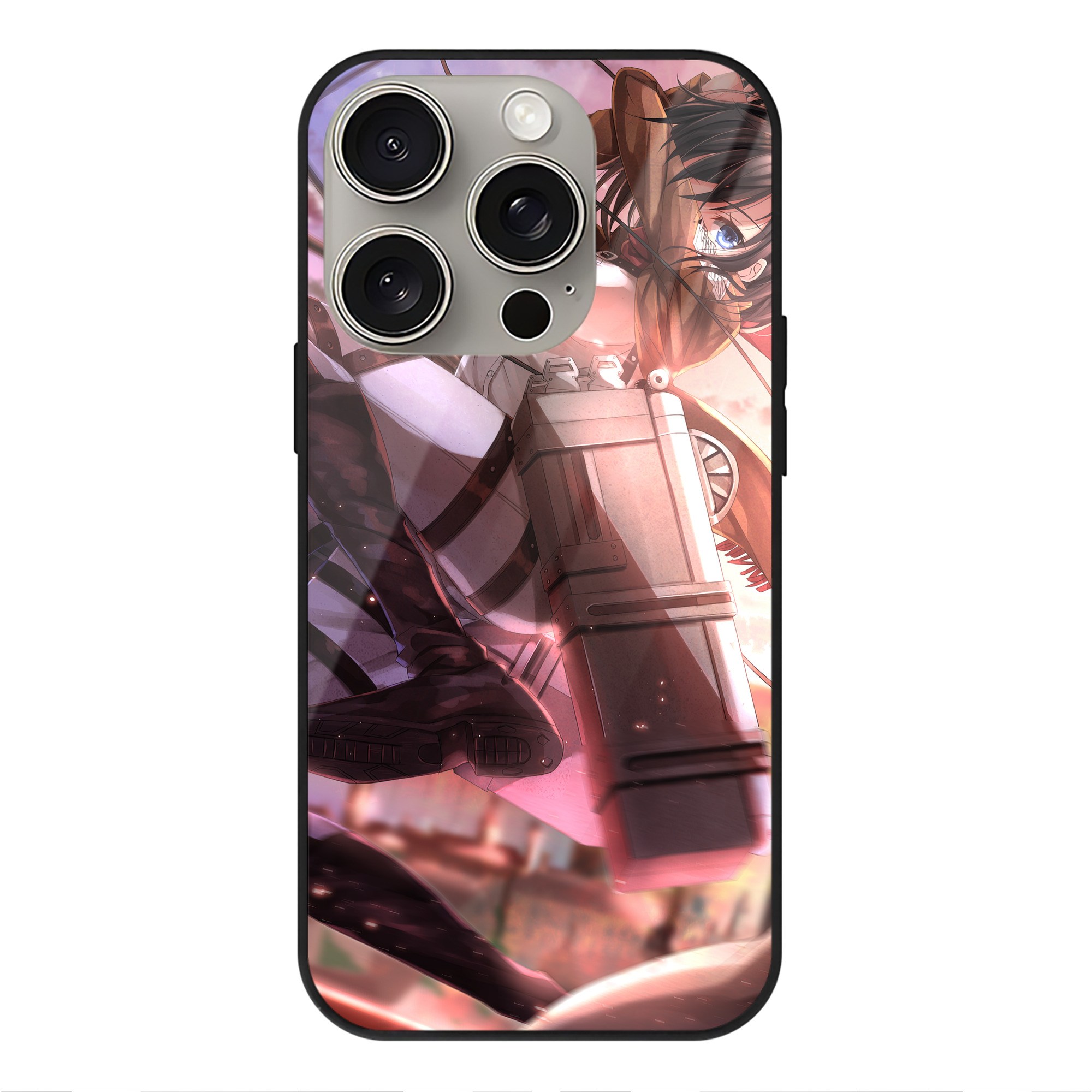 （画像用） 進撃の巨人 Attack on Titan 【iPhone15Pro対応】スマホケース 耐衝撃＆黄変防止 背面ガラス