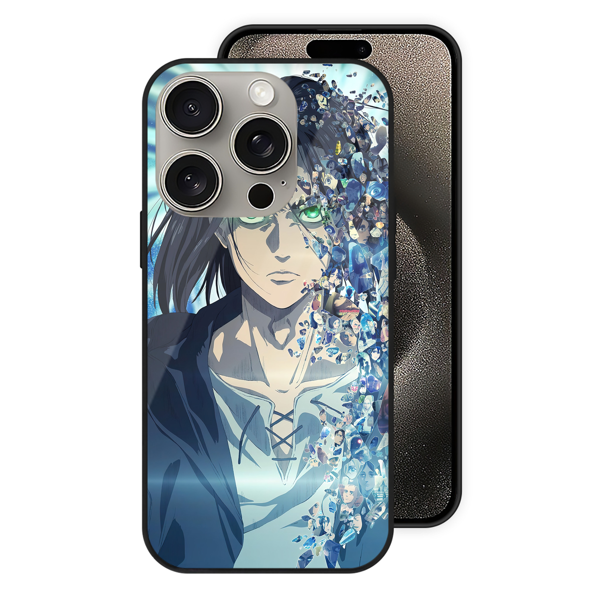 （画像用） 進撃の巨人 Attack on Titan 【iPhone15Pro対応】スマホケース 耐衝撃＆黄変防止 背面ガラス