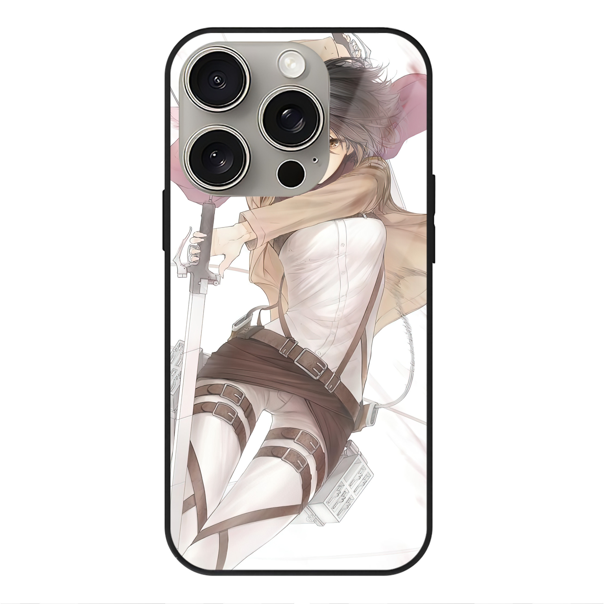 （画像用） 進撃の巨人 Attack on Titan 【iPhone15Pro対応】スマホケース 耐衝撃＆黄変防止 背面ガラス