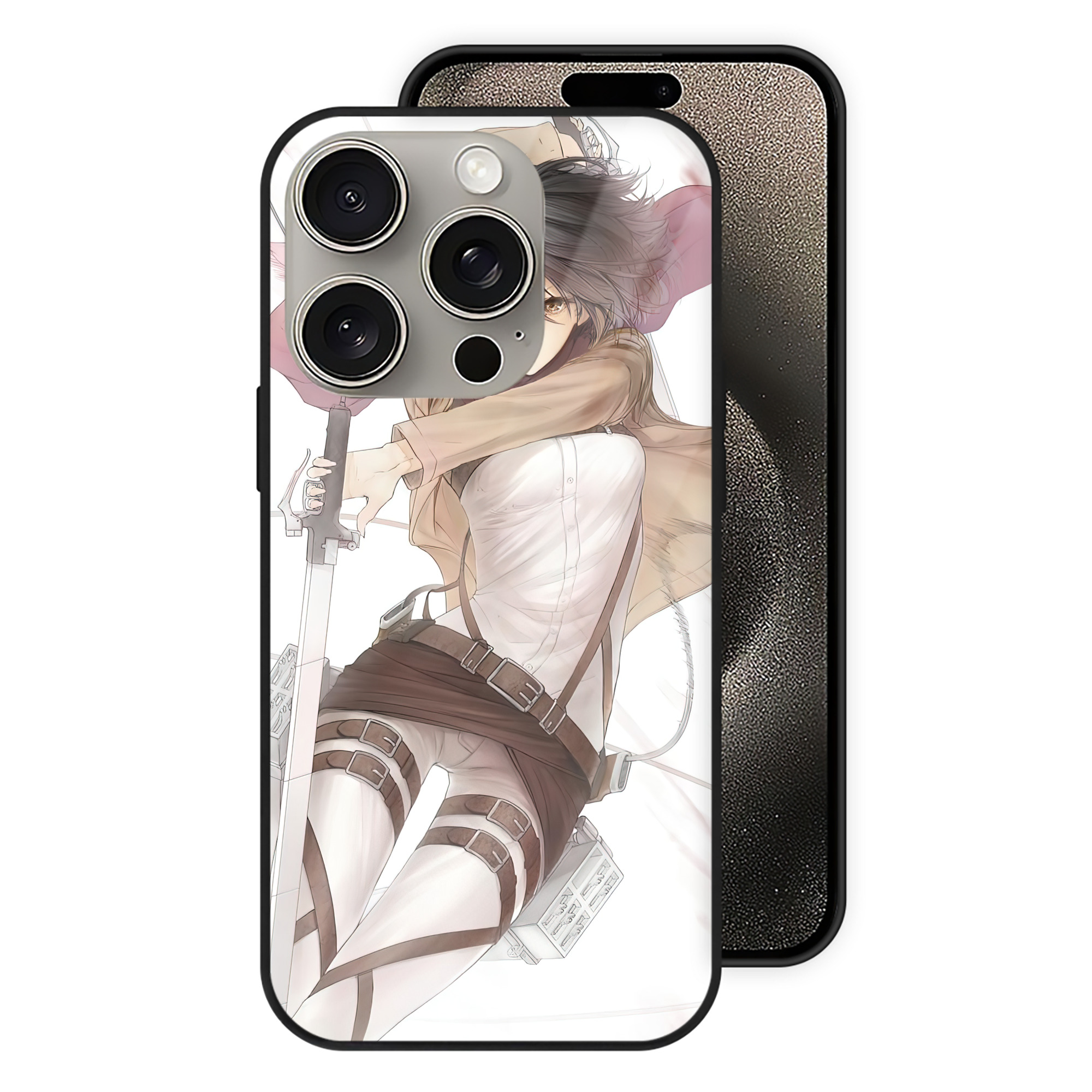 （画像用） 進撃の巨人 Attack on Titan 【iPhone15Pro対応】スマホケース 耐衝撃＆黄変防止 背面ガラス