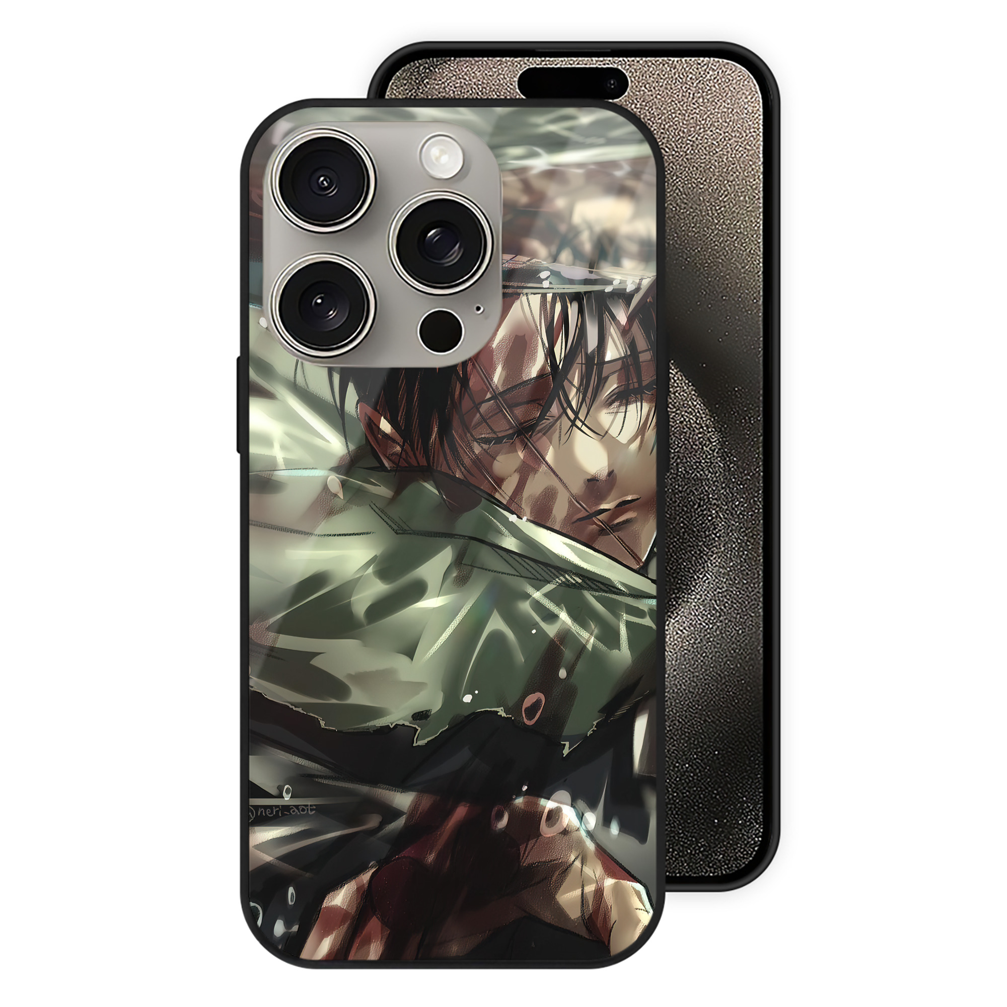（画像用） 進撃の巨人 Attack on Titan 【iPhone15Pro対応】スマホケース 耐衝撃＆黄変防止 背面ガラス