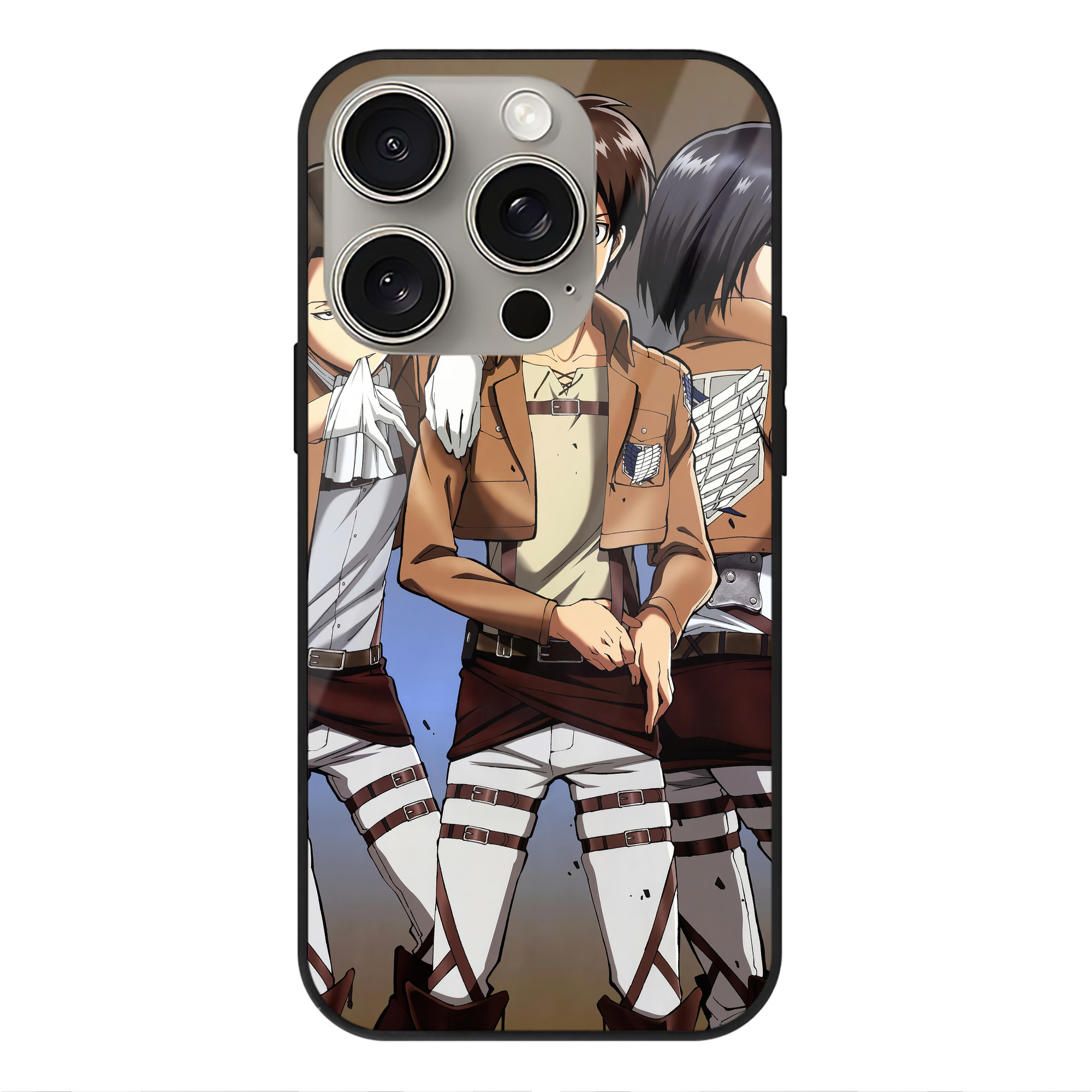（画像用） 進撃の巨人 Attack on Titan 【iPhone15Pro対応】スマホケース 耐衝撃＆黄変防止 背面ガラス