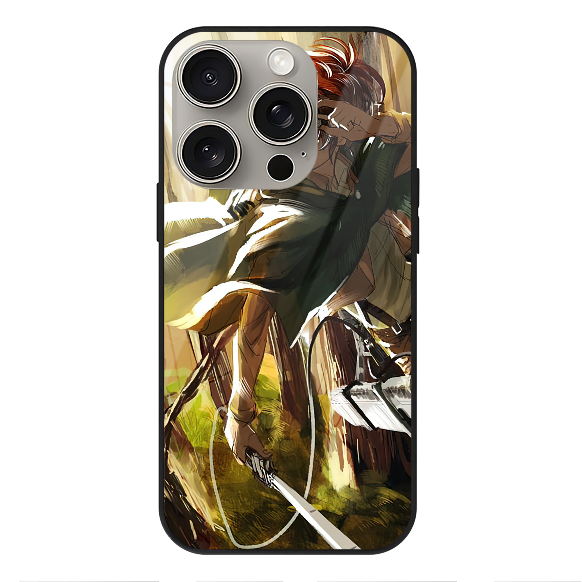 （画像用） 進撃の巨人 Attack on Titan 【iPhone15Pro対応】スマホケース 耐衝撃＆黄変防止 背面ガラス