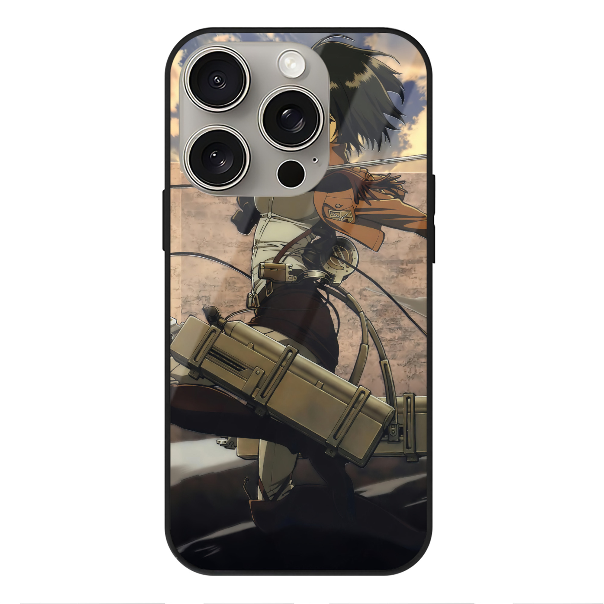 （画像用） 進撃の巨人 Attack on Titan 【iPhone15Pro対応】スマホケース 耐衝撃＆黄変防止 背面ガラス