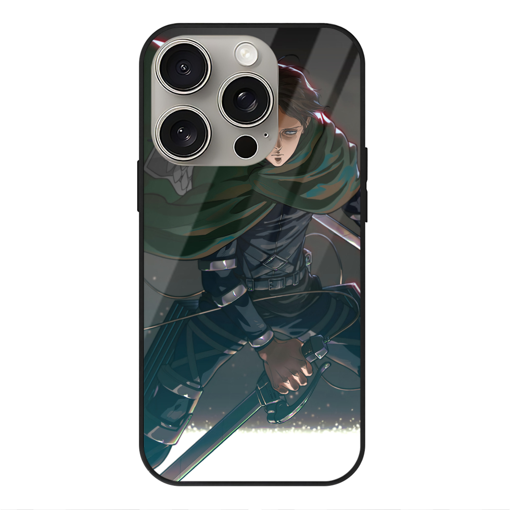 （画像用） 進撃の巨人 Attack on Titan 【iPhone15Pro対応】スマホケース 耐衝撃＆黄変防止 背面ガラス